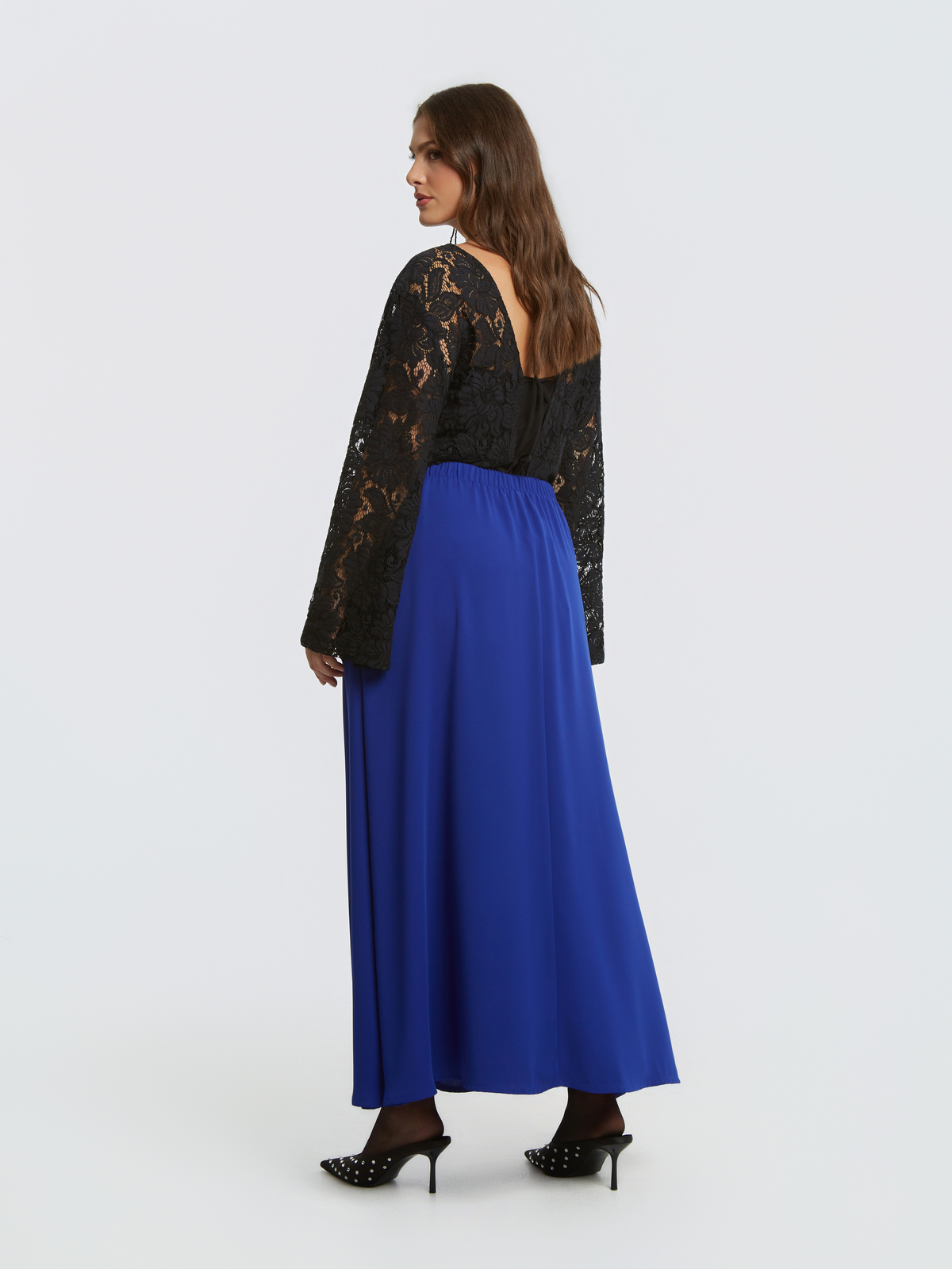 Maxi φούστα σε Α-γραμμή φωτογραφία