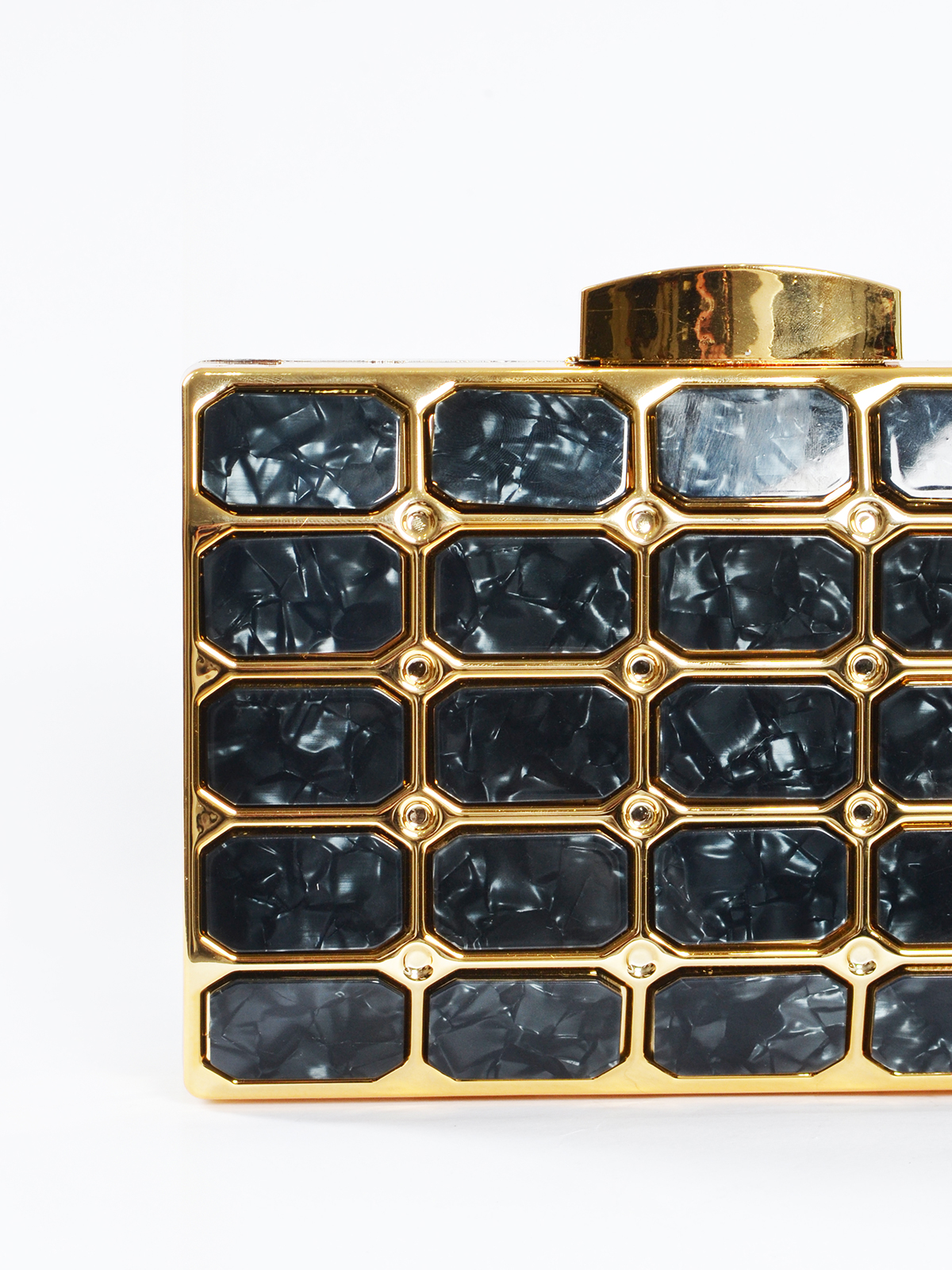 Γεωμετρική τσάντα φάκελος με marbled υφή φωτογραφία