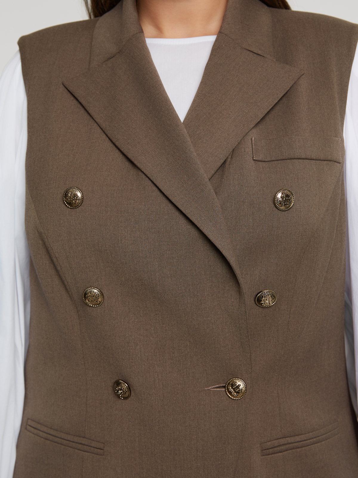 Γιλέκο σταυρωτό με μαλλί φωτογραφία