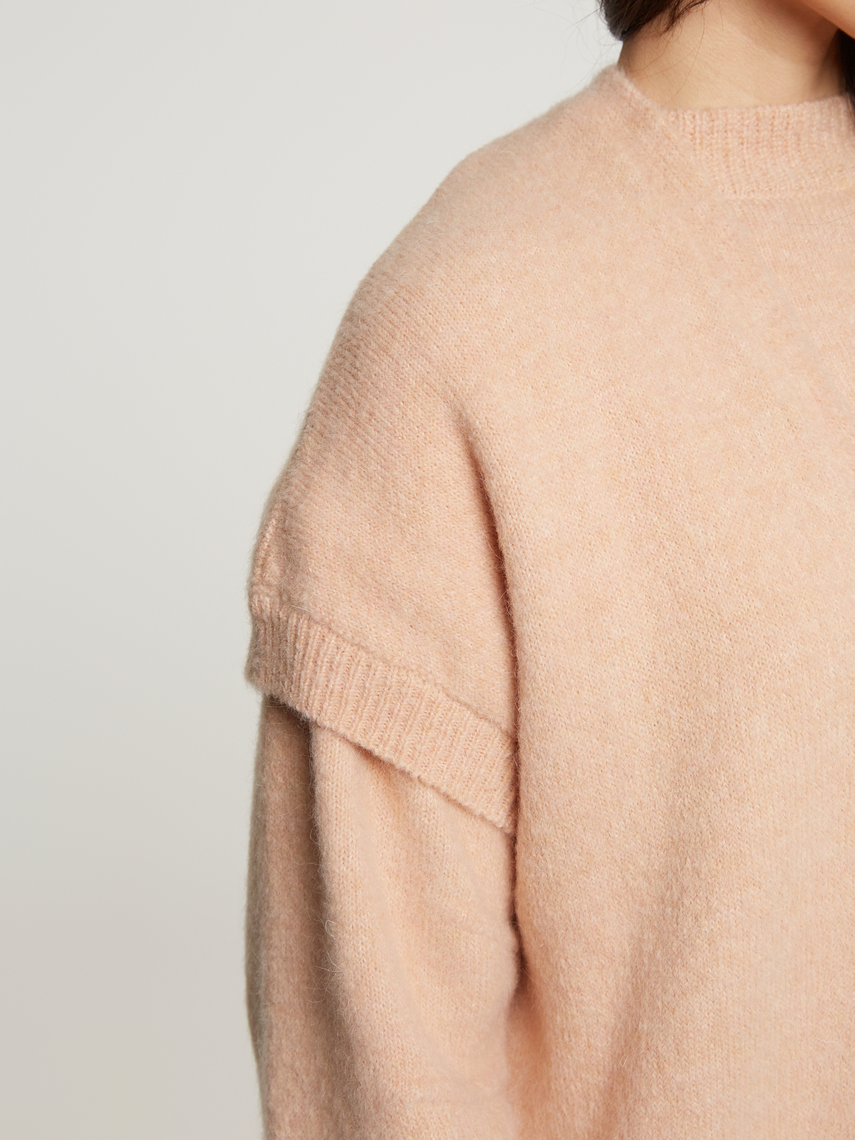 Κοντομάνικο μακρύ πλεκτό γιλέκο φωτογραφία