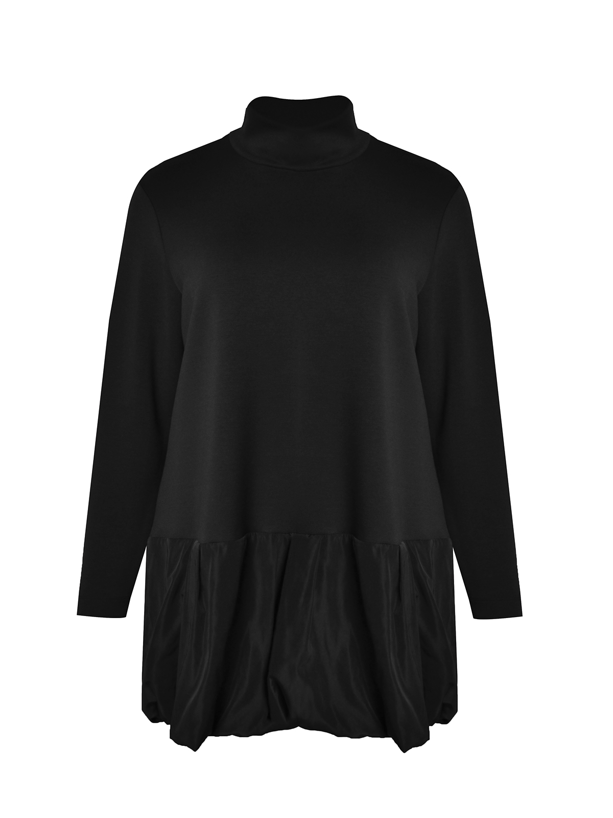 Φόρεμα ζιβάγκο με συνδυασμό υφασμάτων φωτογραφία