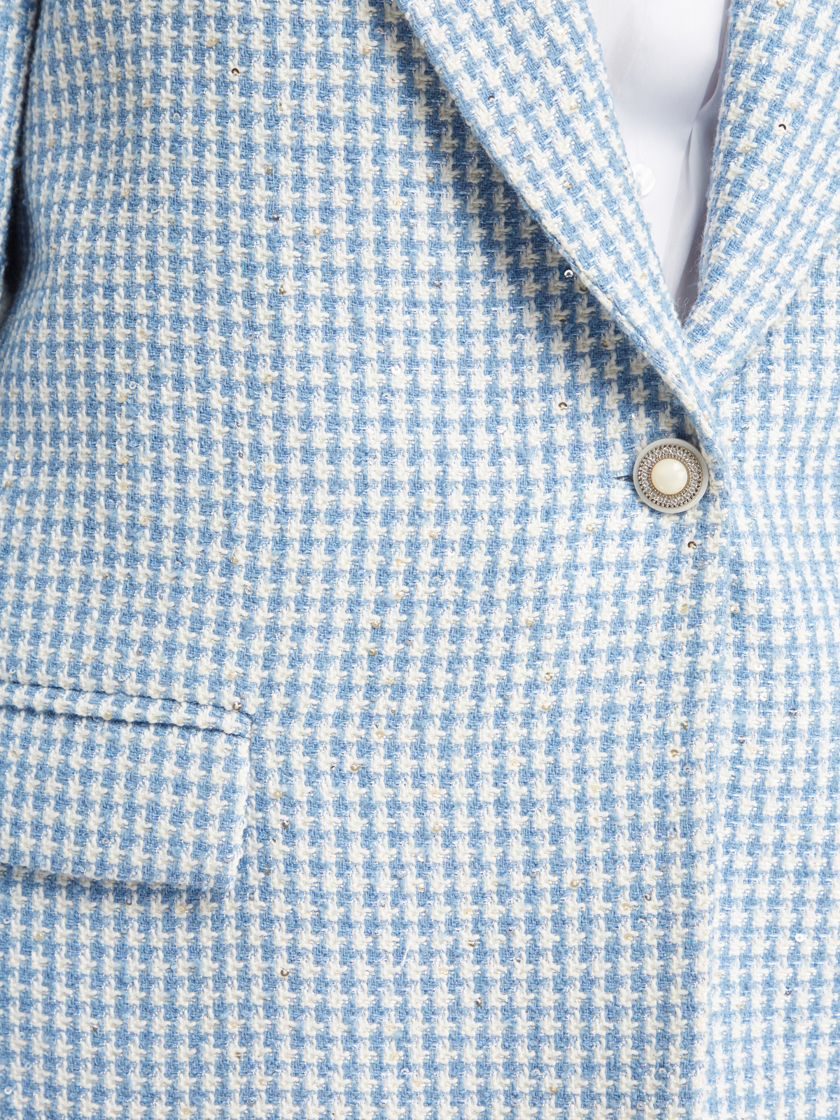 Σακάκι tweed με καρό μοτίβο φωτογραφία