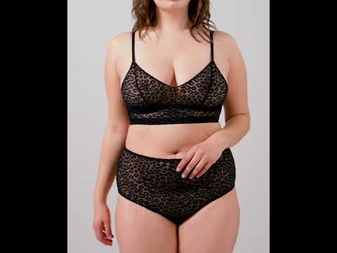 Σουτιέν Balconette Διχτυωτό Λεοπάρ φωτογραφία