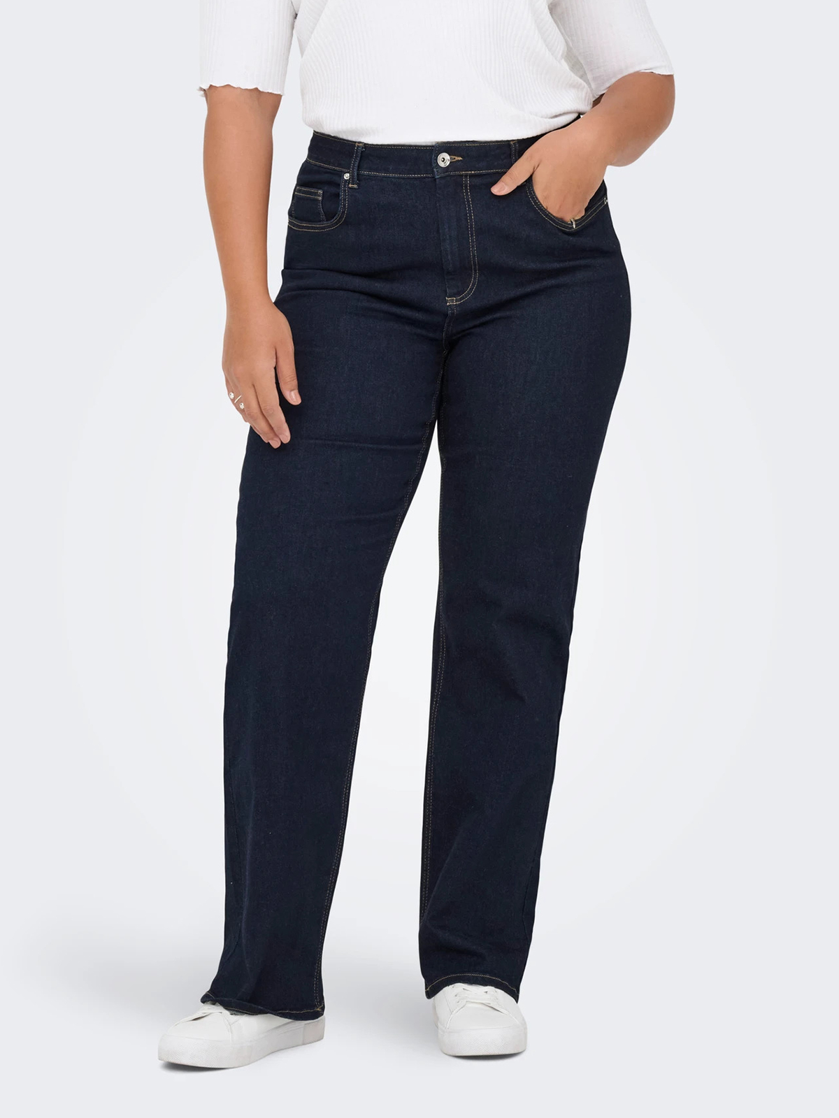 Τζιν ψηλόμεσο wide-leg Carwilly φωτογραφία