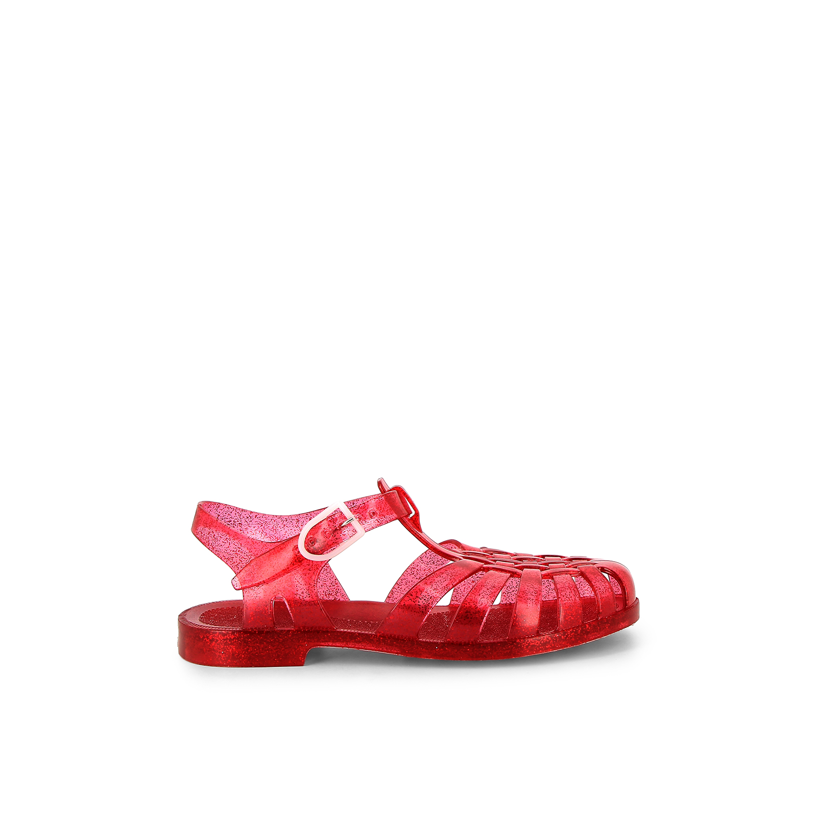 Jelly Sandals Sun in Cerise Paillete