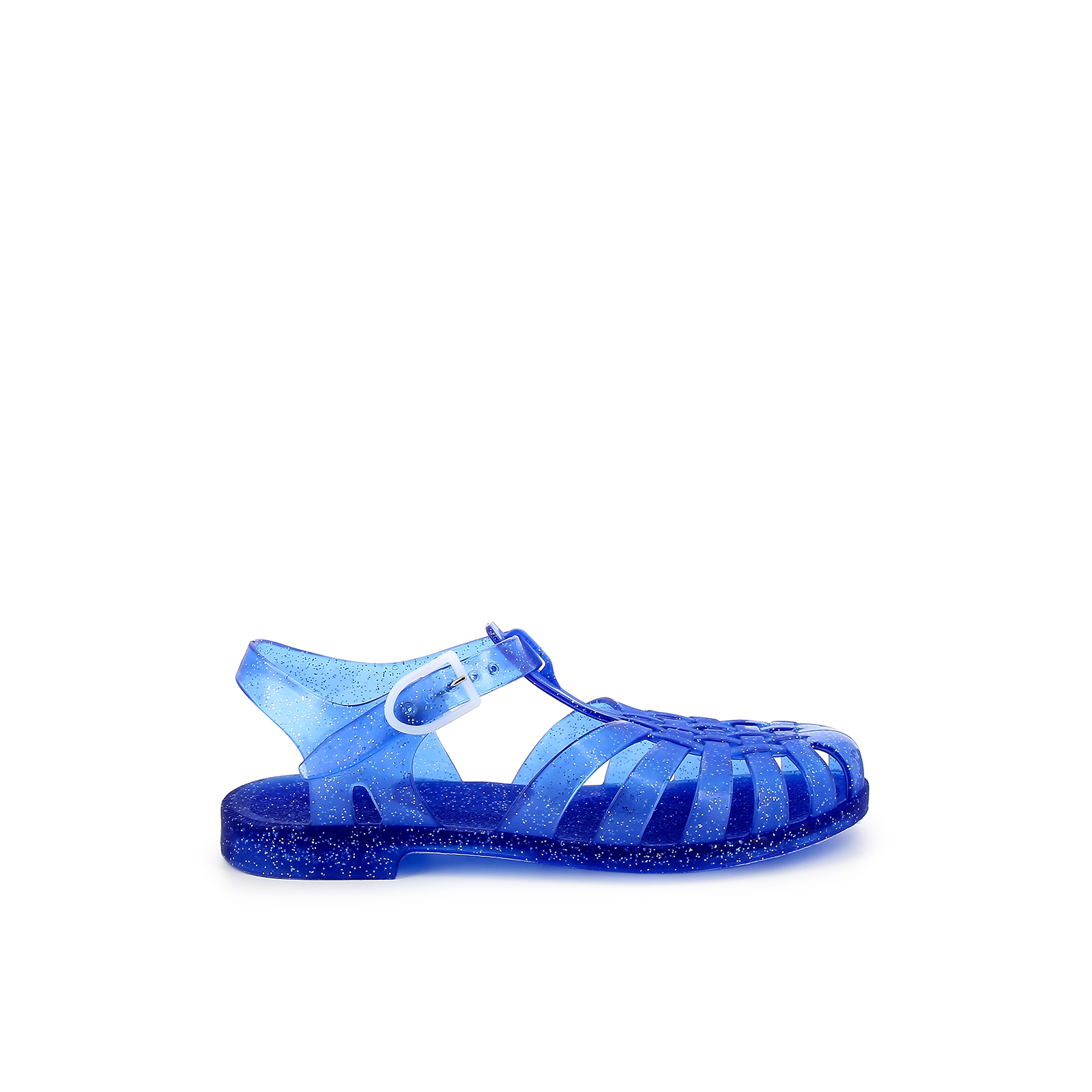 Jelly Sandals Sun in Cobalt Paillete