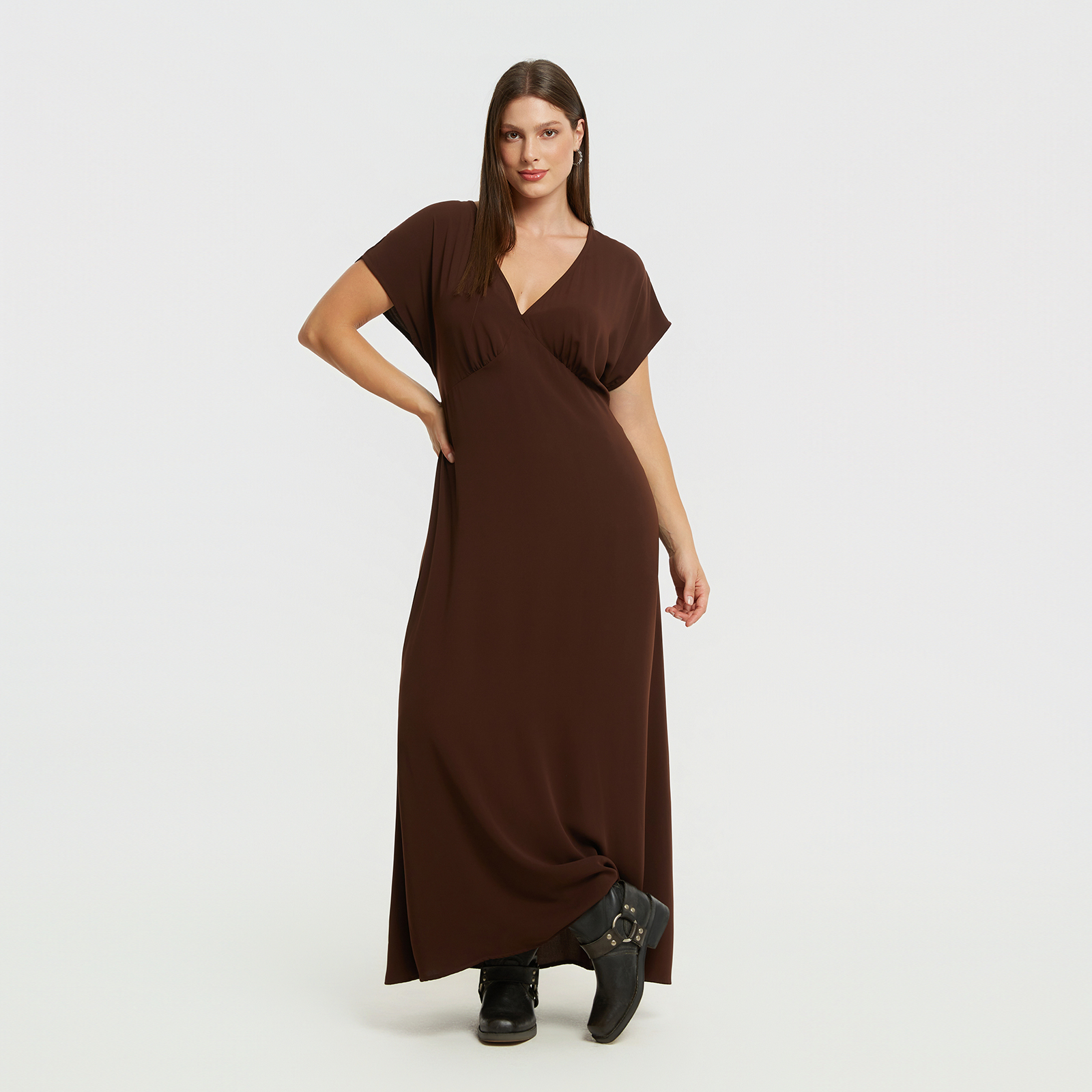 MAT FASHION Maxi φόρεμα με V-ντεκολτέ