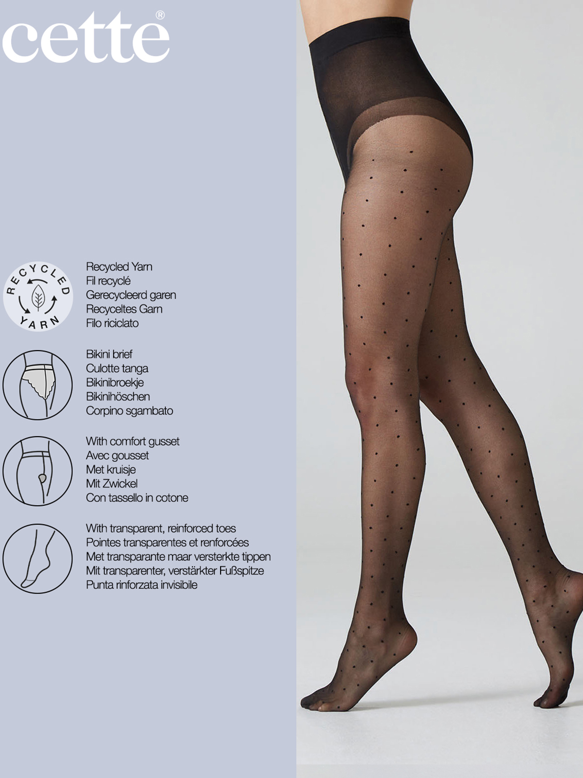 Καλσόν Richmond polka dots 20 DENIER φωτογραφία