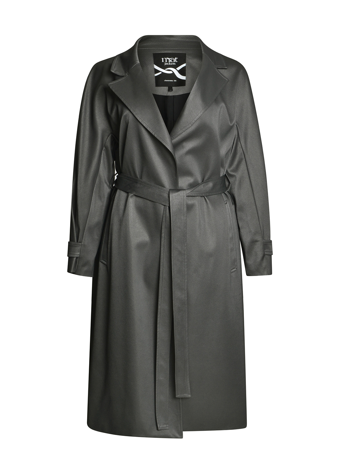 Snake-skin καπαρντίνα με ζώνη φωτογραφία