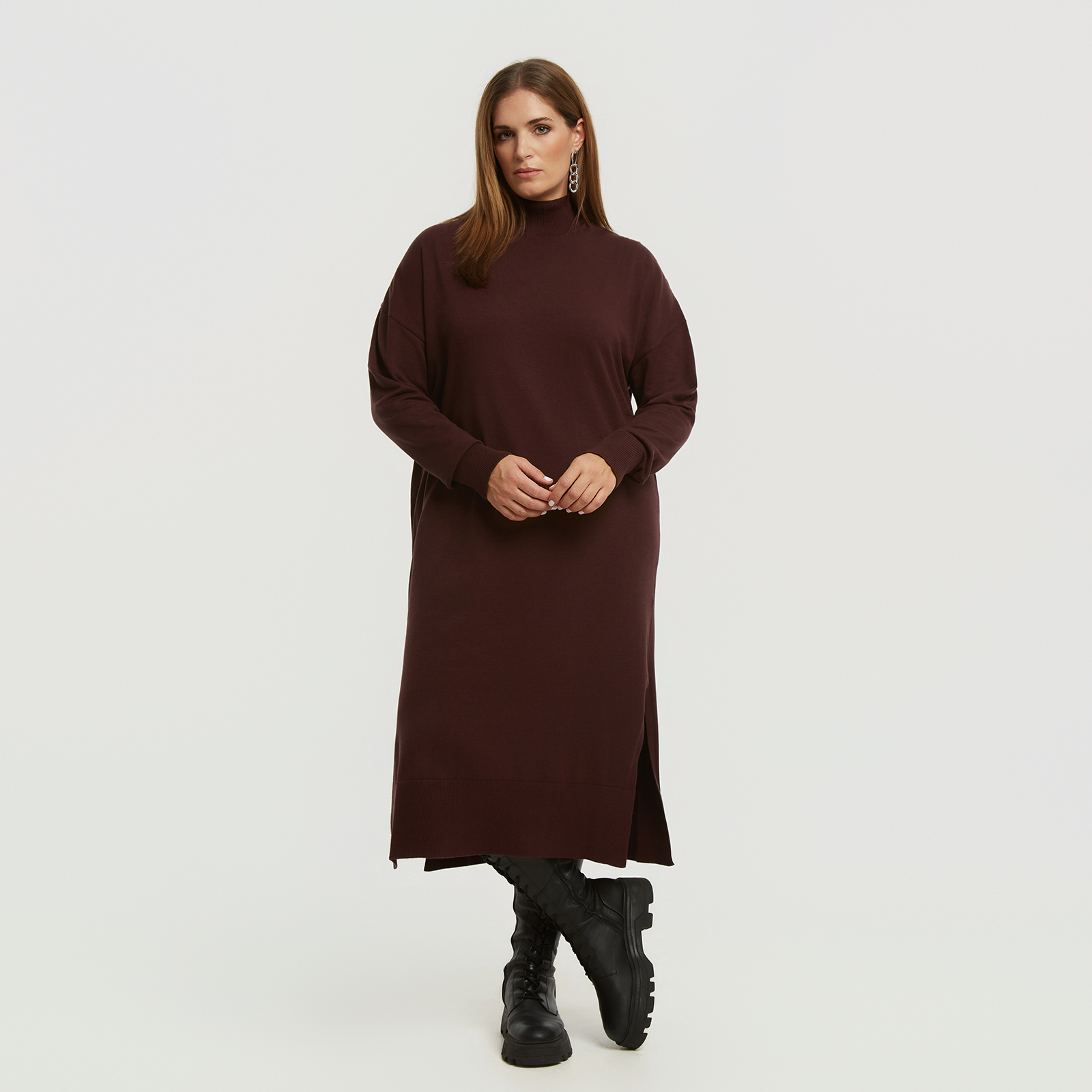 MAT FASHION Πλεκτό φόρεμα ζιβάγκο