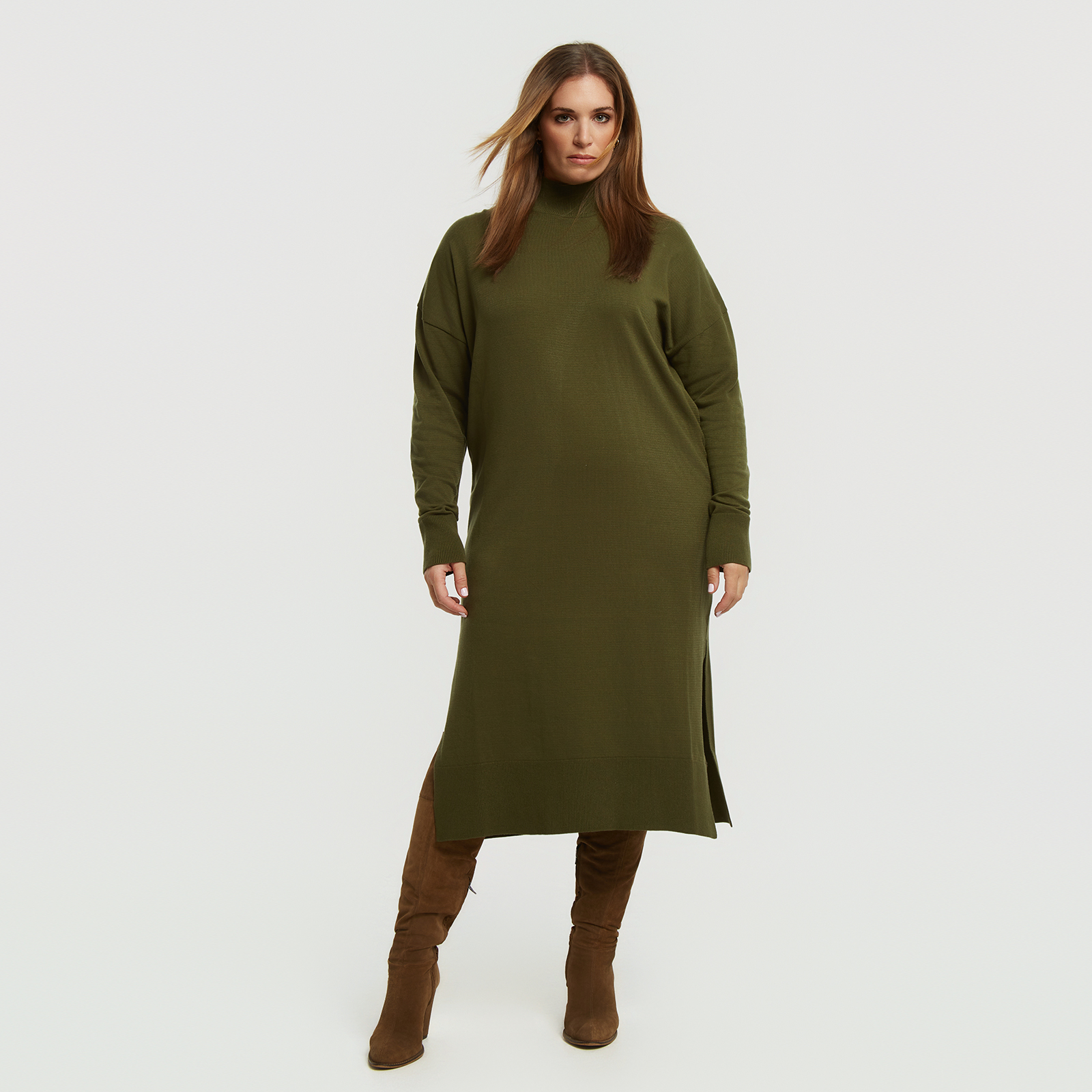 MAT FASHION Πλεκτό φόρεμα ζιβάγκο