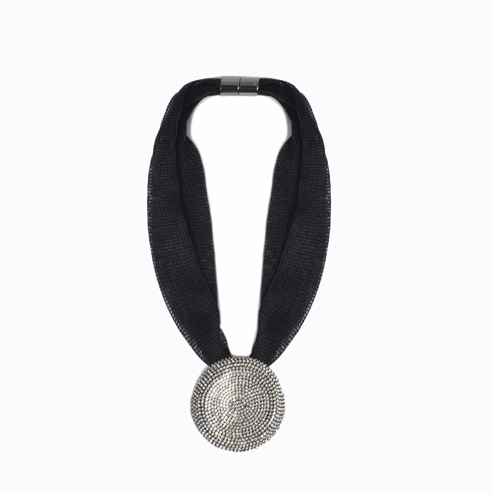 Mesh statement necklace