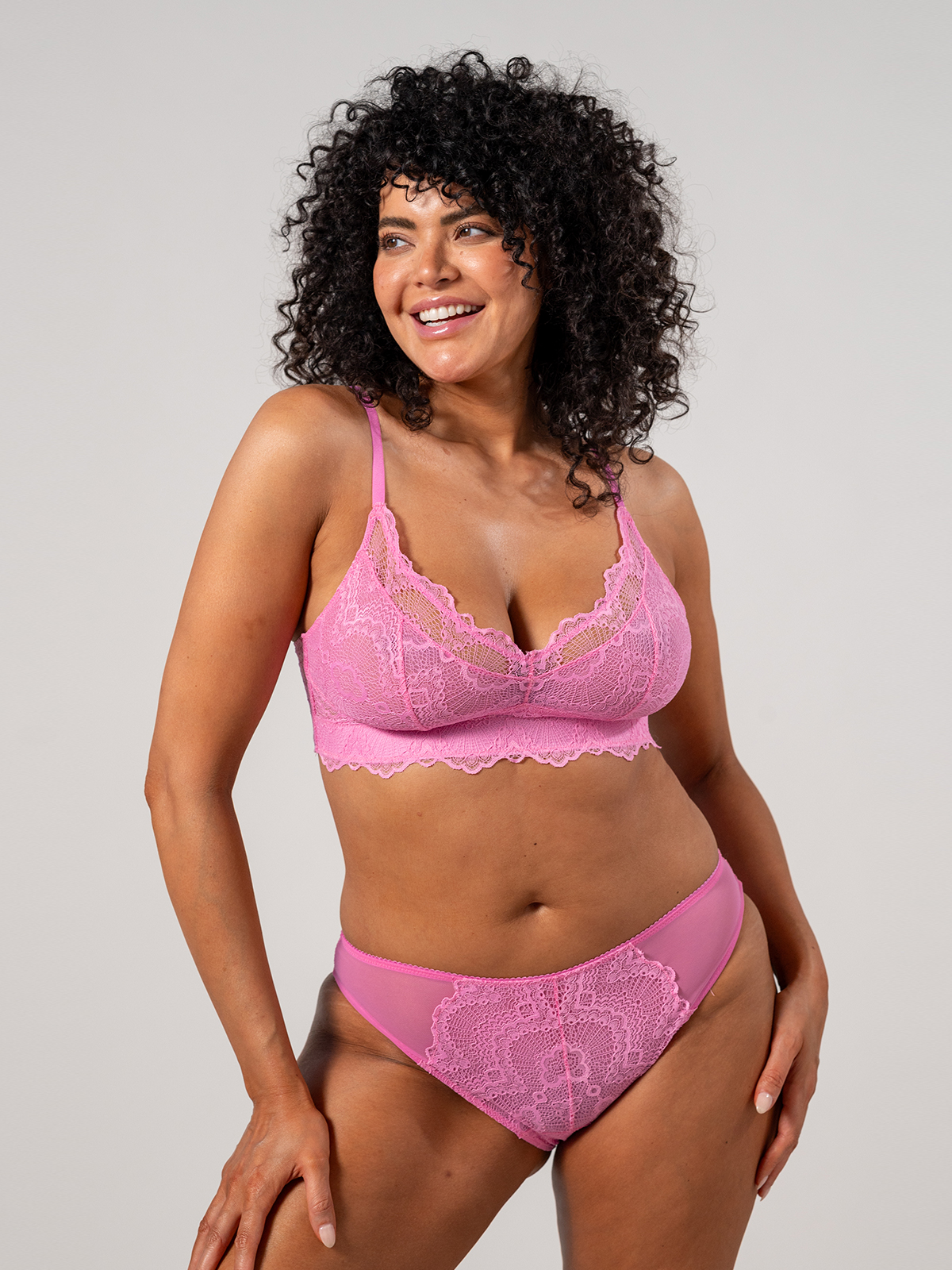 Σουτιέν support με δαντέλα Candy Pink φωτογραφία