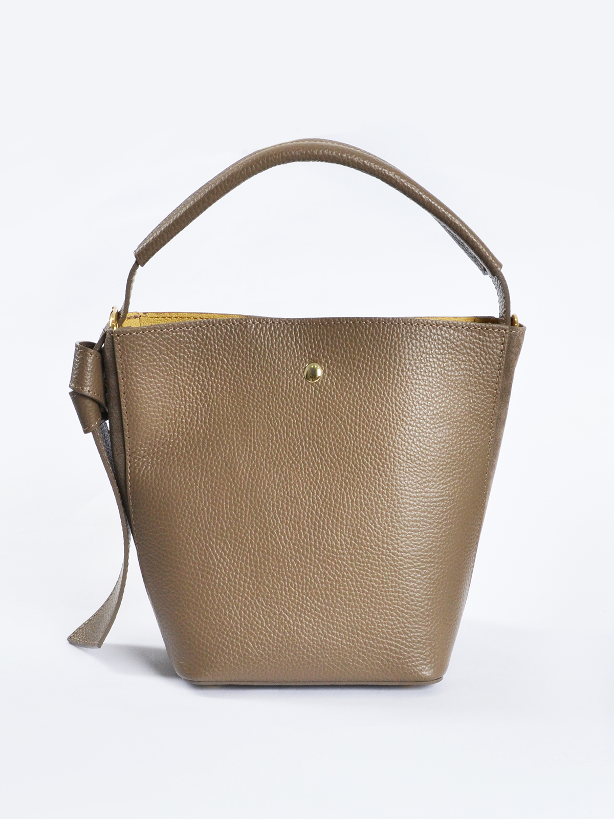 Δερμάτινη τσάντα bucket με πορτοφόλι φωτογραφία