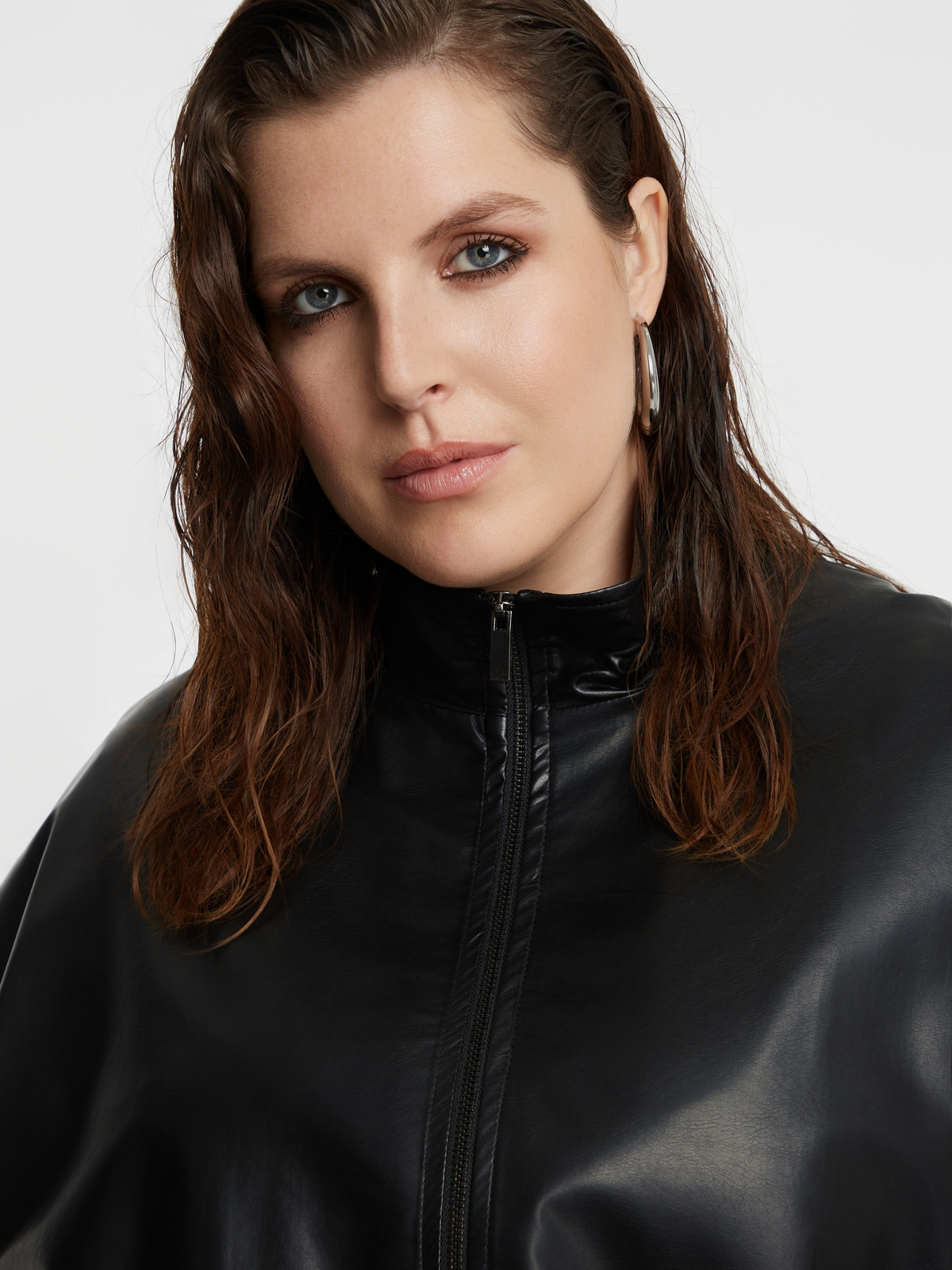 Leather-look τζάκετ με φερμουάρ φωτογραφία