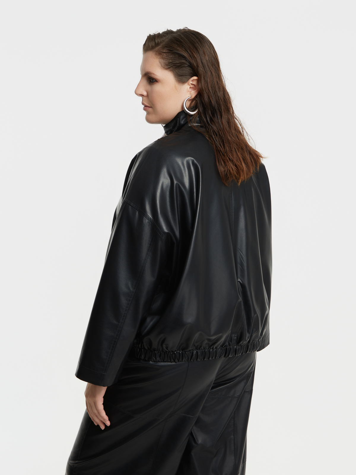 Leather-look τζάκετ με φερμουάρ φωτογραφία