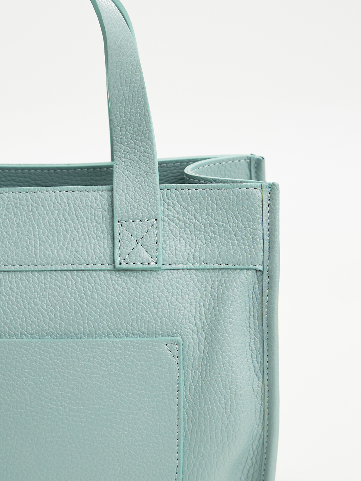 Δερμάτινη τσάντα με τσέπη φωτογραφία