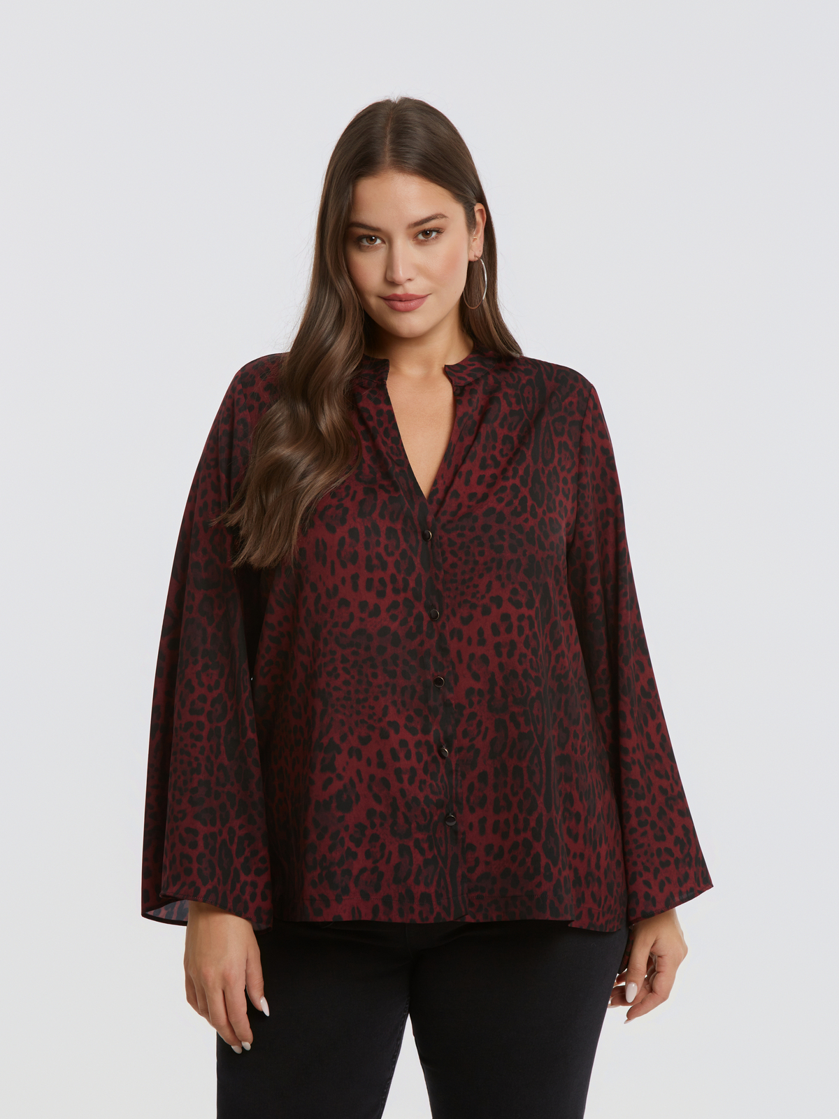 Λεοπάρ πουκάμισο σατέν φωτογραφία