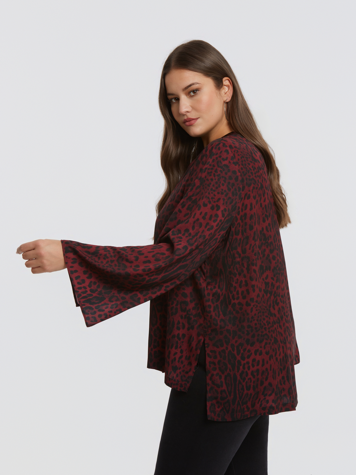 Λεοπάρ πουκάμισο σατέν φωτογραφία