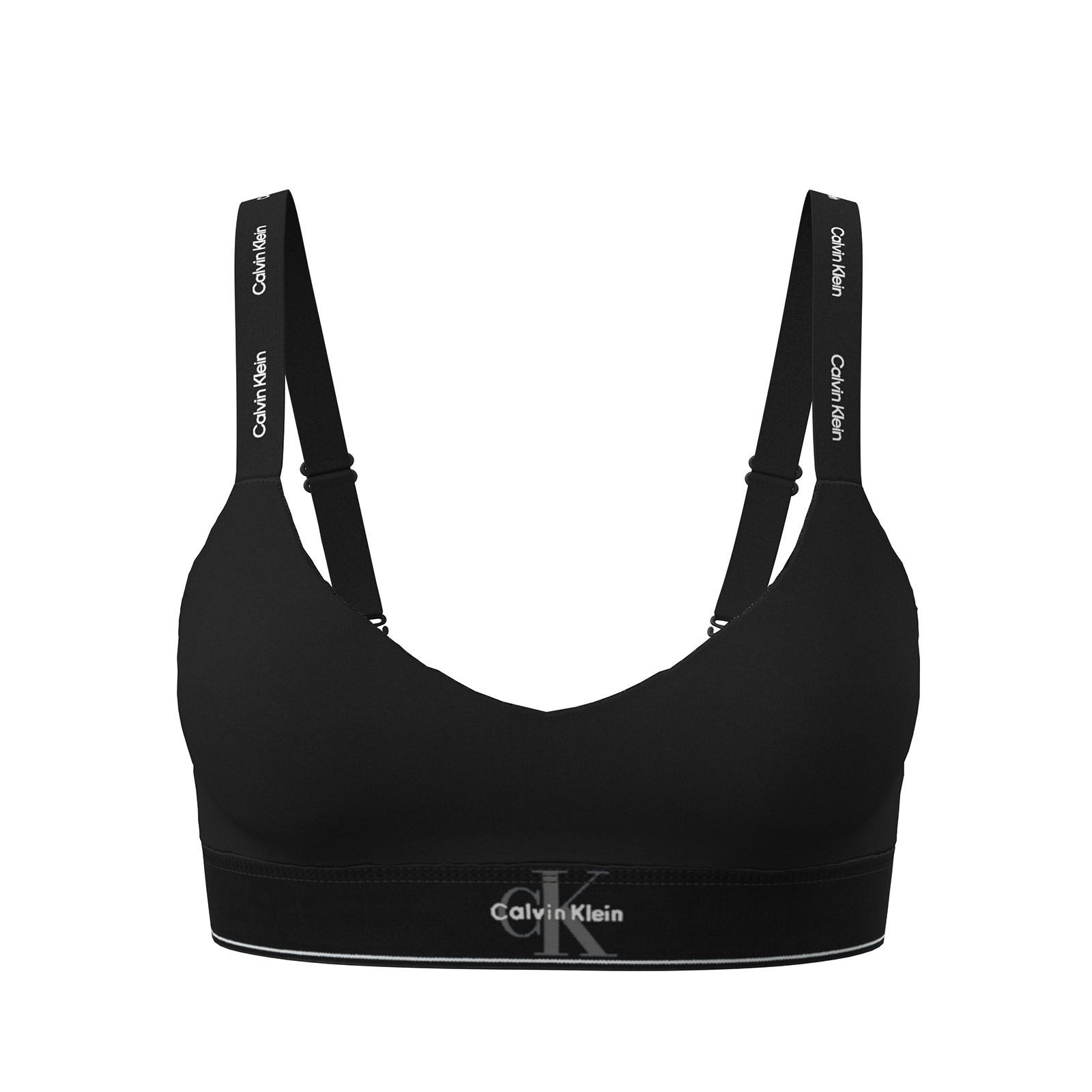 Calvin Klein Bralette με ελαφριά επένδυση - Graphic Monogram Microfibre Stretch