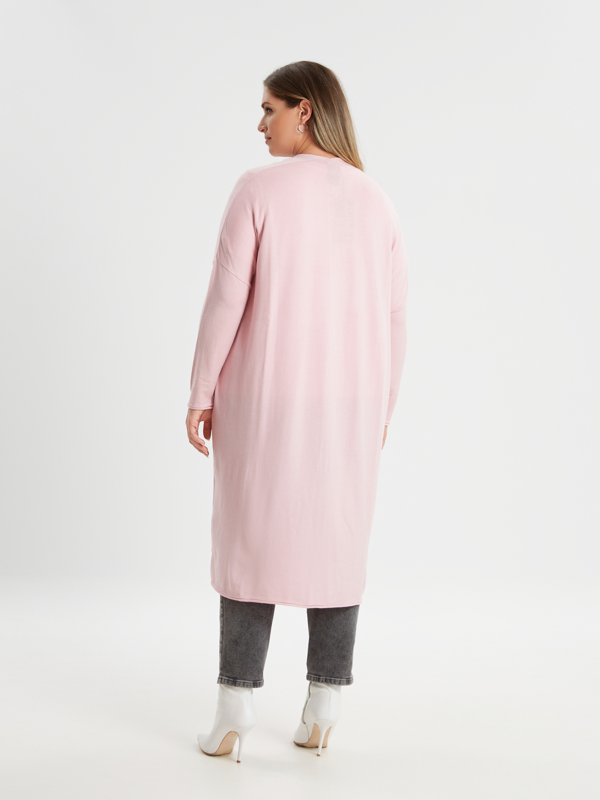 Μακριά ζακέτα με λεπτή πλέξη φωτογραφία