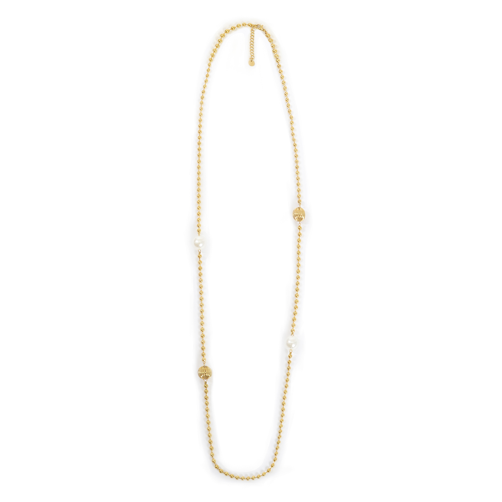 MAT FASHION Μακρύ κολιέ με λεπτομέρειες πέρλας