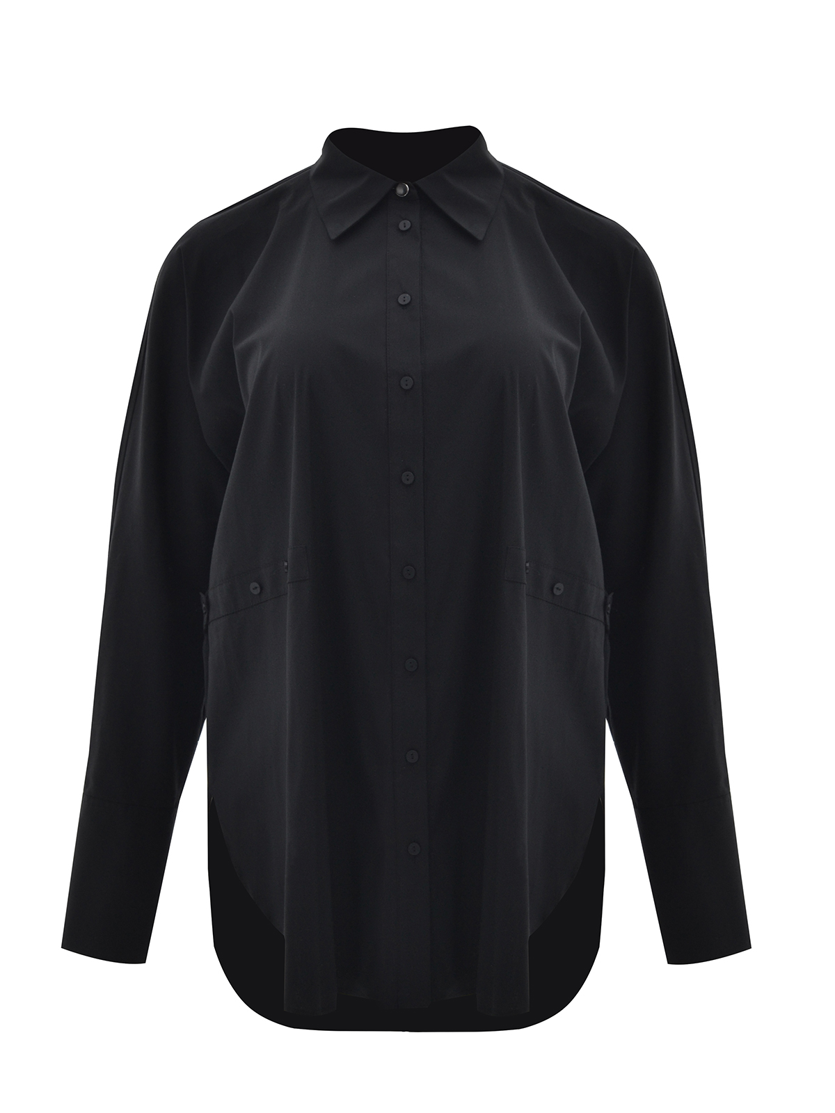 Μακρύ πουκάμισο ποπλίνα με τσέπες φωτογραφία