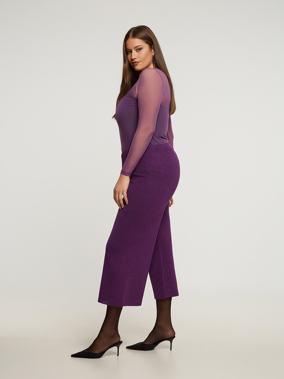 Παντελόνα πλεκτή lurex φωτογραφία