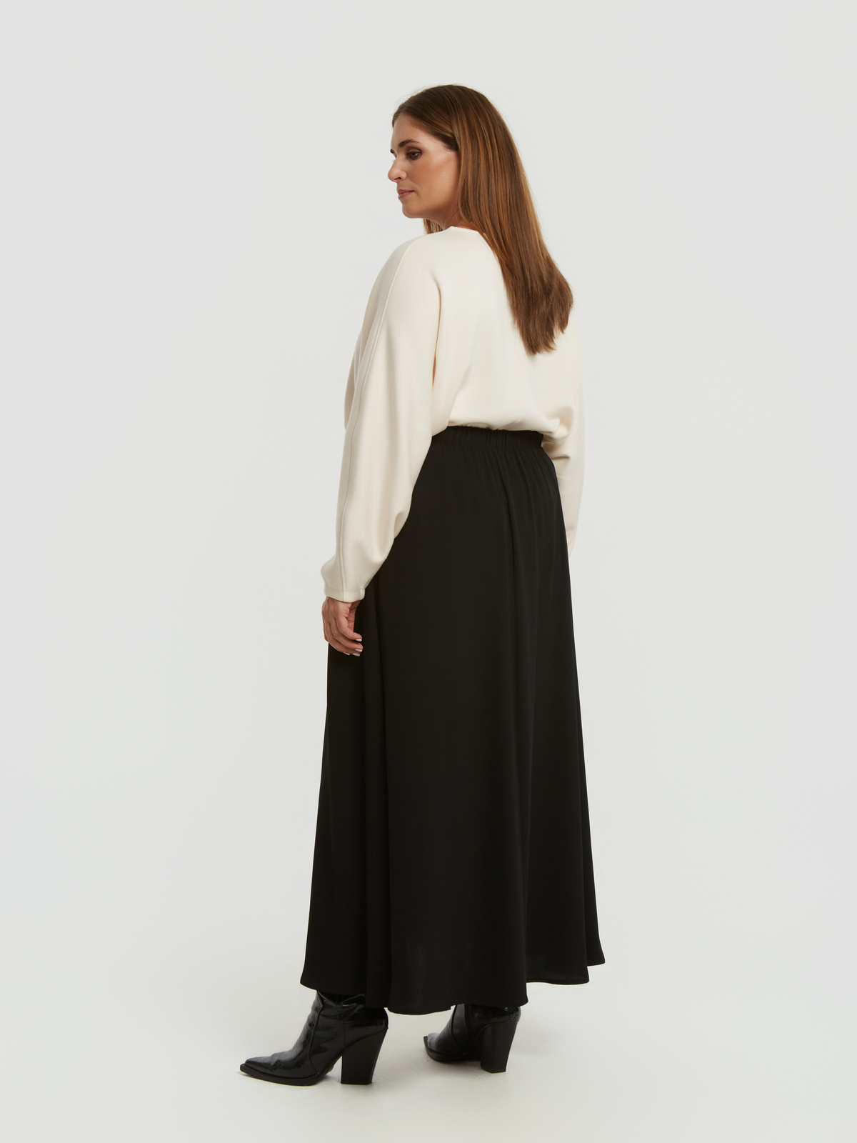 Maxi φούστα σε Α-γραμμή φωτογραφία