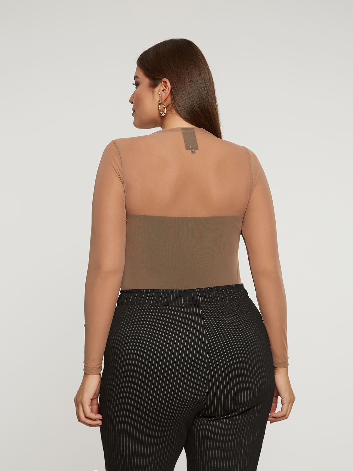 Μπλούζα μακρυμάνικη με διαφάνεια φωτογραφία