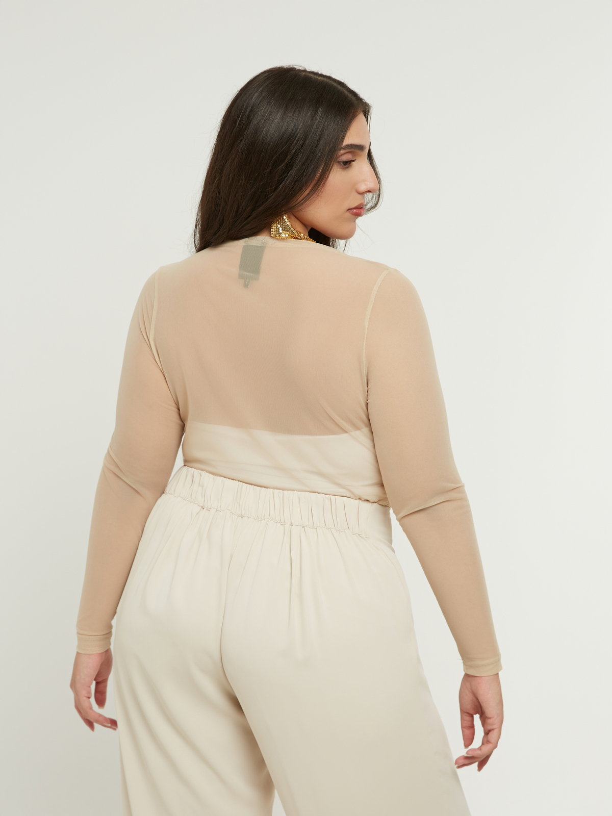 Μπλούζα μακρυμάνικη με διαφάνεια φωτογραφία