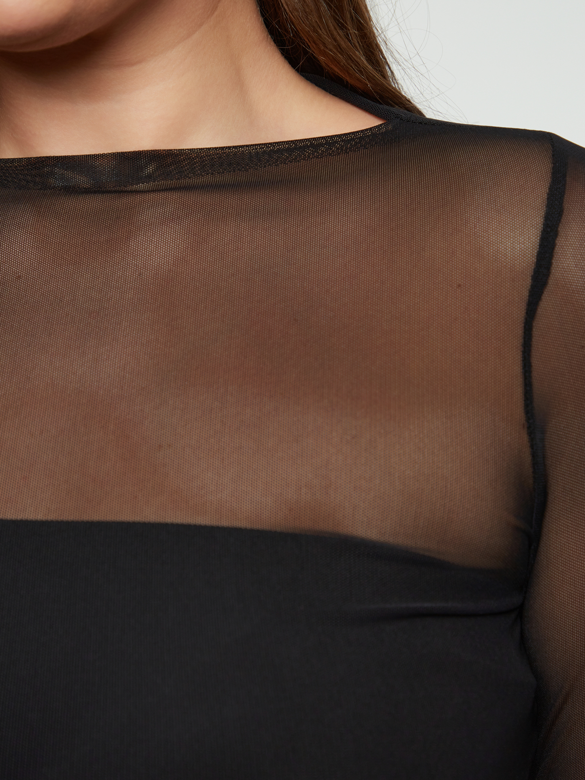 Μπλούζα μακρυμάνικη με διαφάνεια φωτογραφία