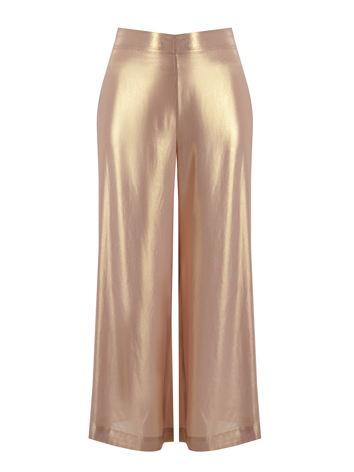 Metallic gold παντελόνα με ελαστική μέση φωτογραφία