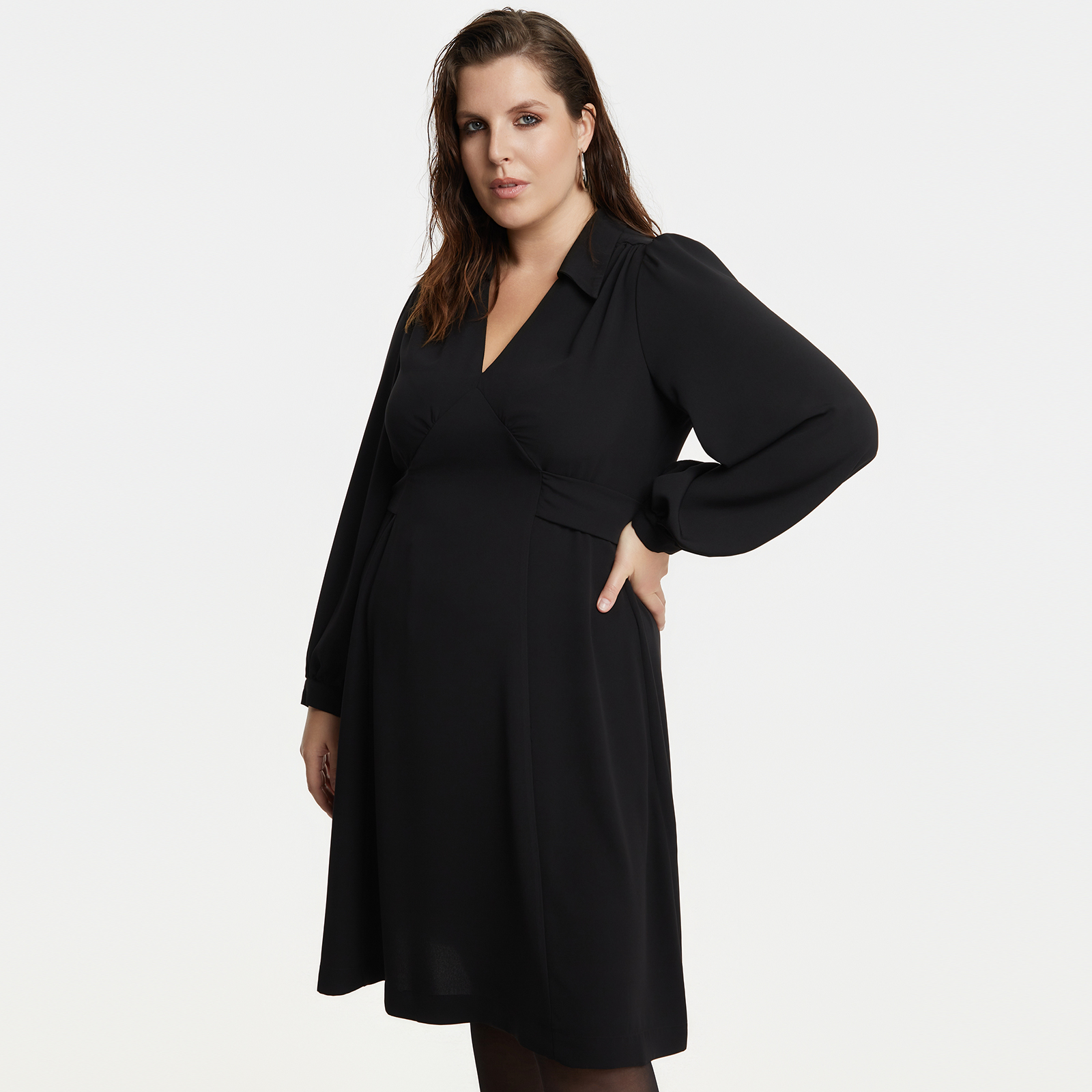 MAT FASHION Midi φόρεμα με δέσιμο στη μέση