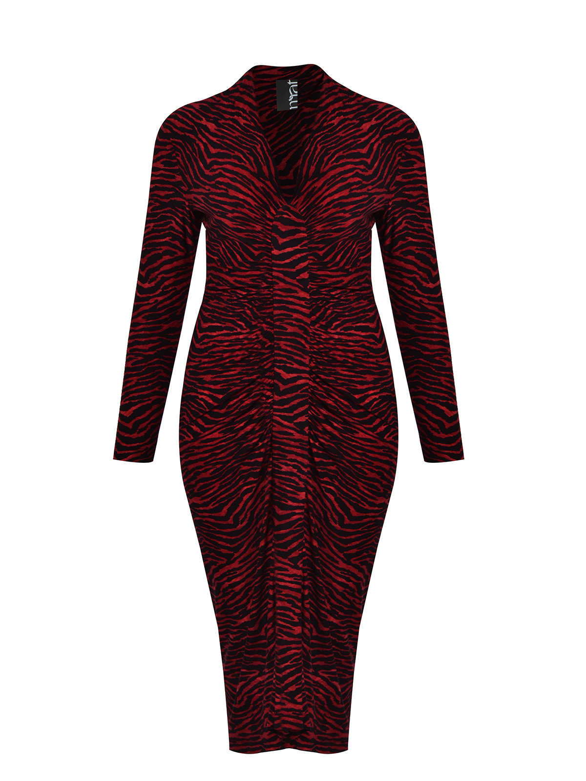 Φόρεμα bodycon με zebra print φωτογραφία