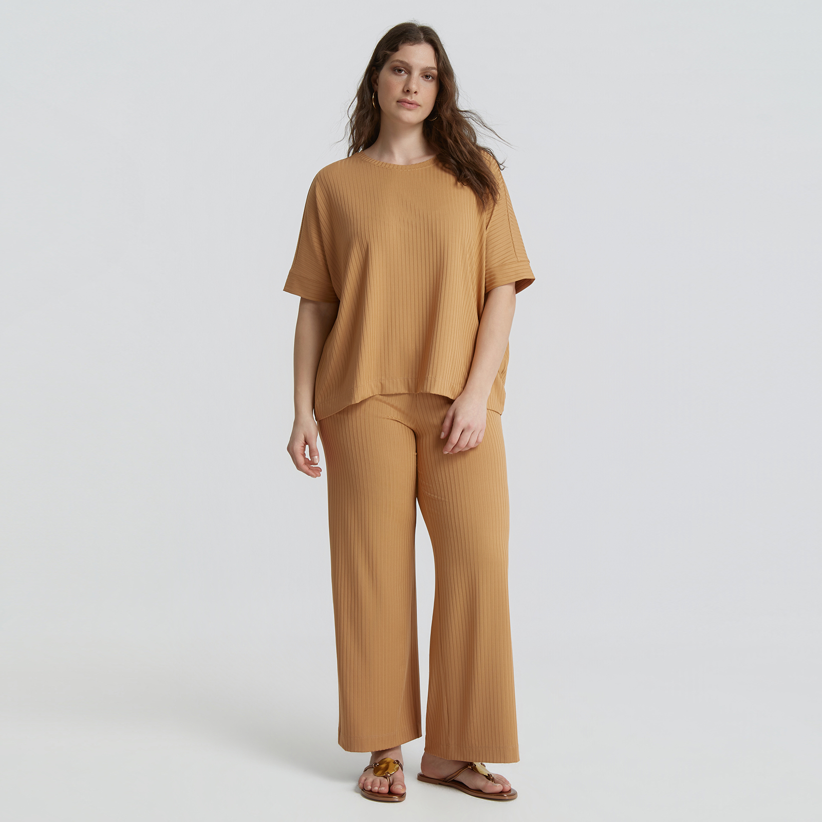 MAT FASHION Ριμπ μπλούζα σε boxy γραμμή