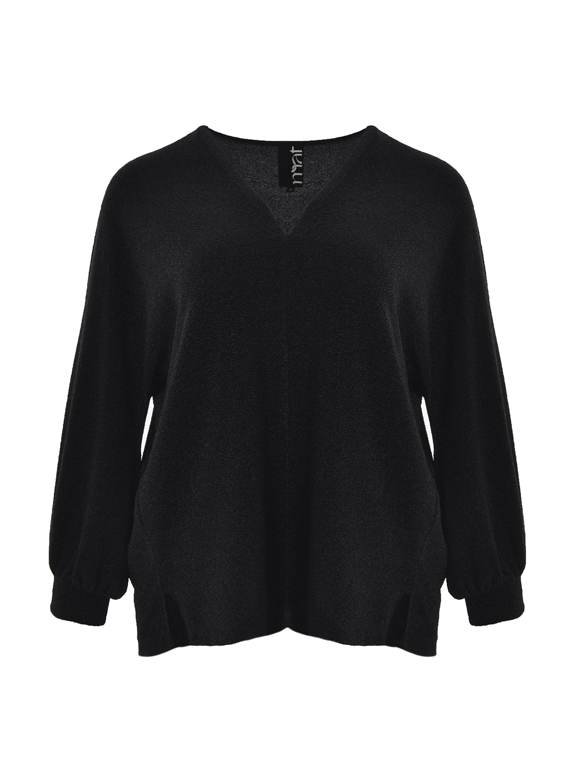 Μπλούζα lurex με V-λαιμόκοψη και μακριά μανίκια φωτογραφία