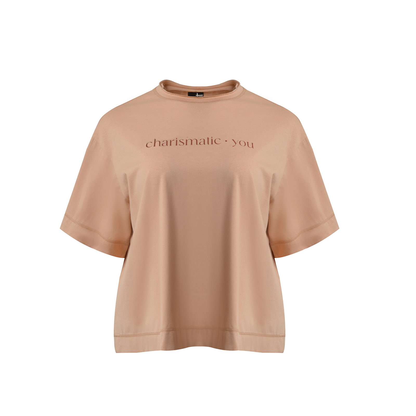 Boxy cotton t-shirt with “charismatic you” logo