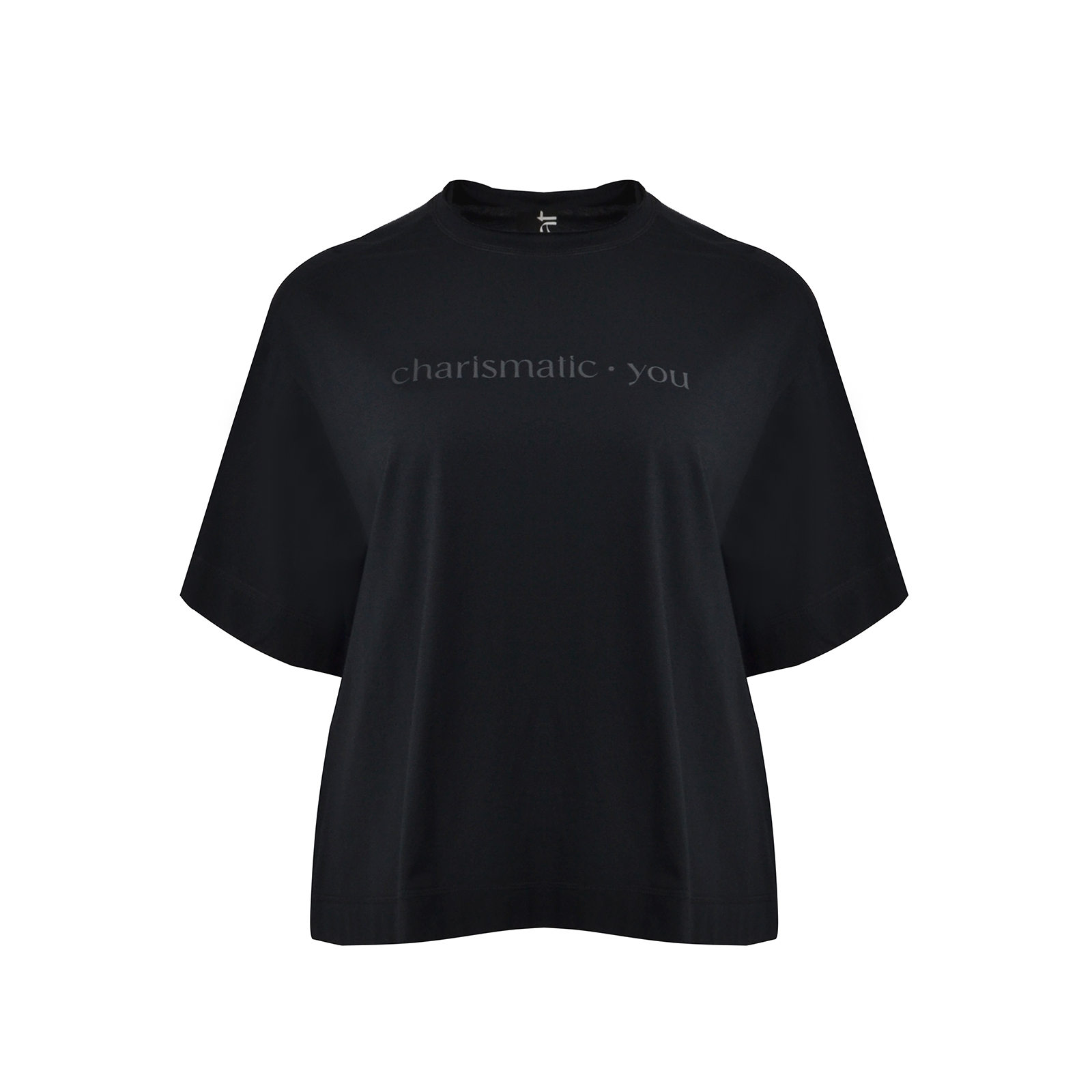 Boxy cotton t-shirt with “charismatic you” logo