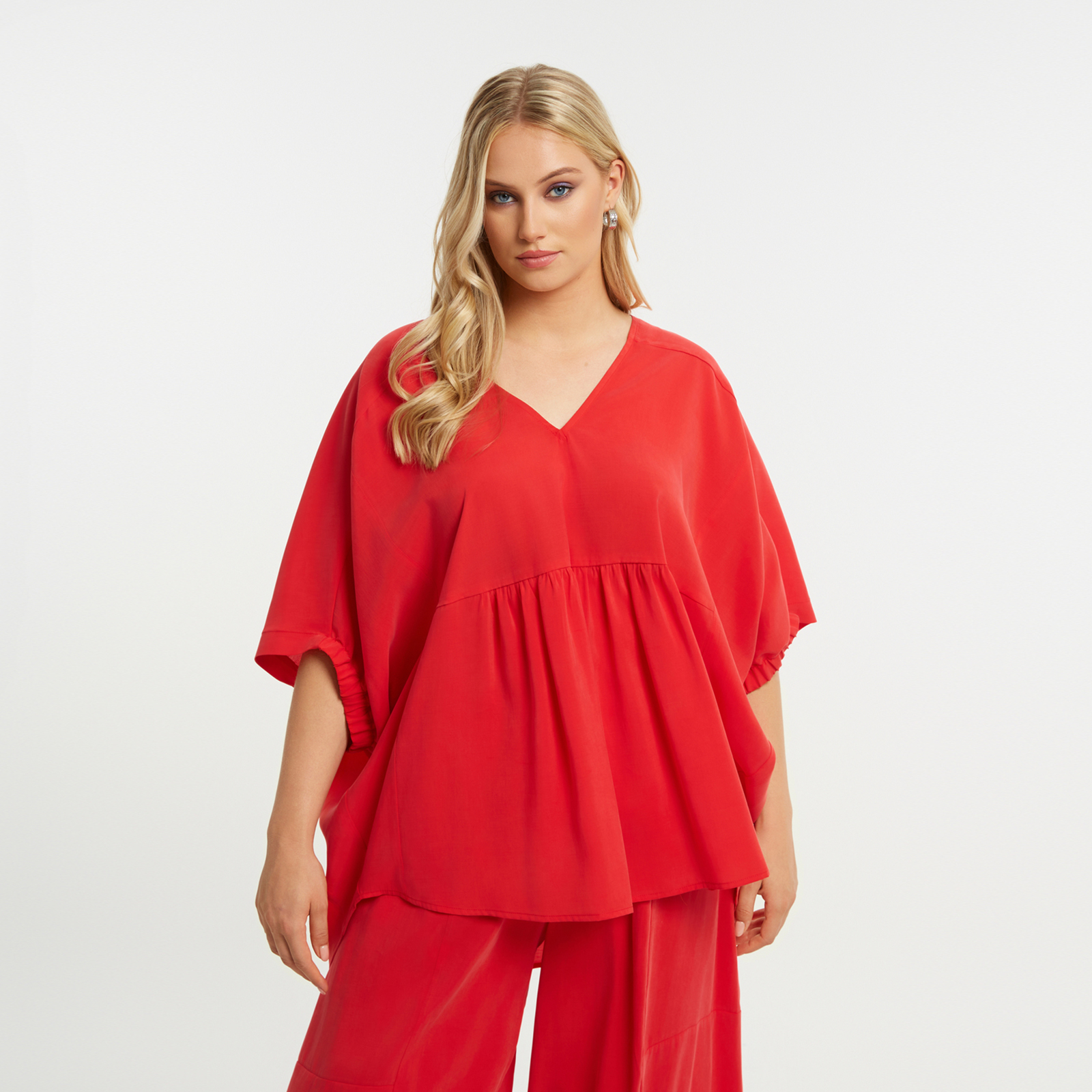 Flowy modal blend V-neck top