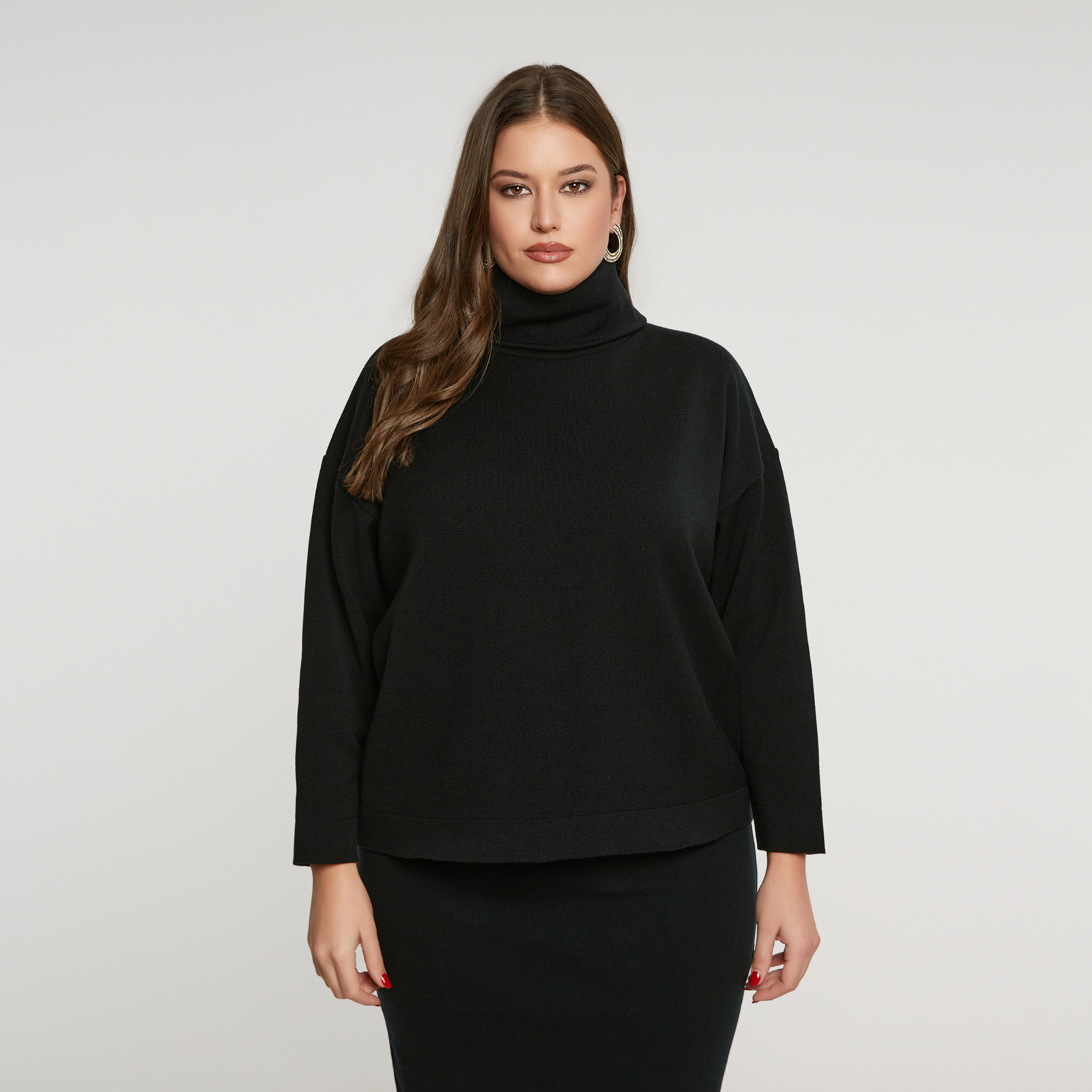 MAT FASHION Basic πλεκτή μπλούζα ζιβάγκο