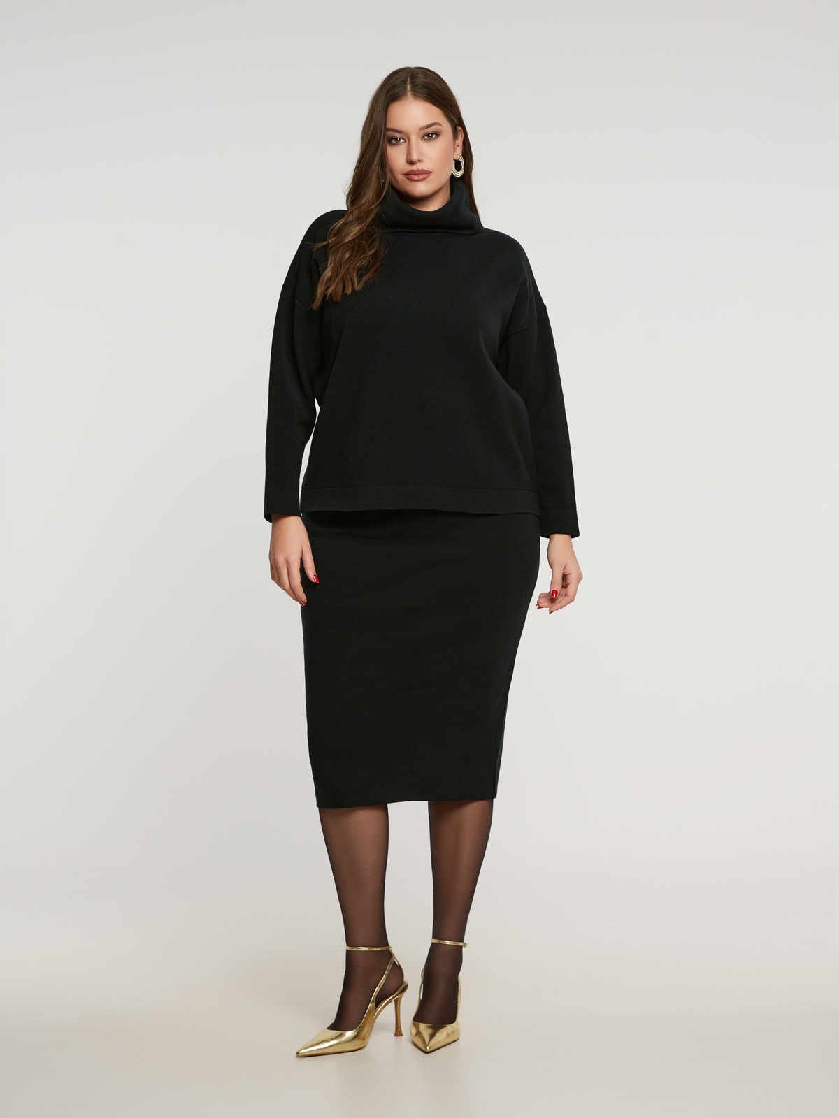 Basic πλεκτή μπλούζα ζιβάγκο φωτογραφία