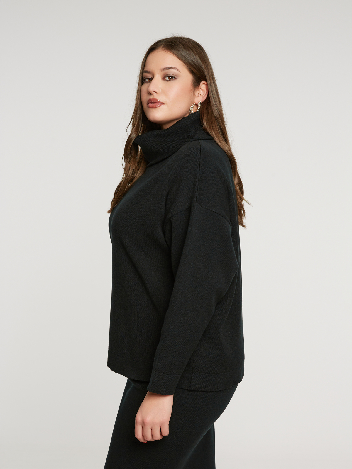 Basic πλεκτή μπλούζα ζιβάγκο φωτογραφία