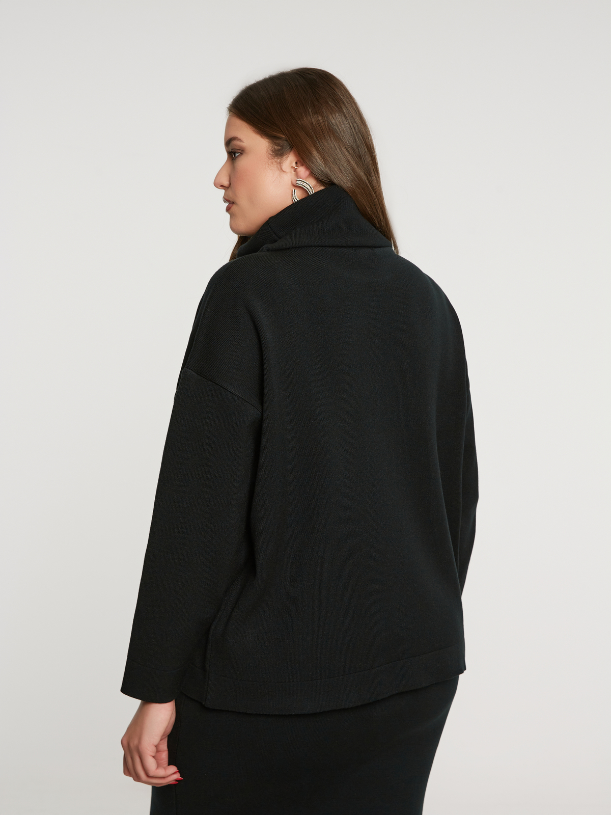 Basic πλεκτή μπλούζα ζιβάγκο φωτογραφία