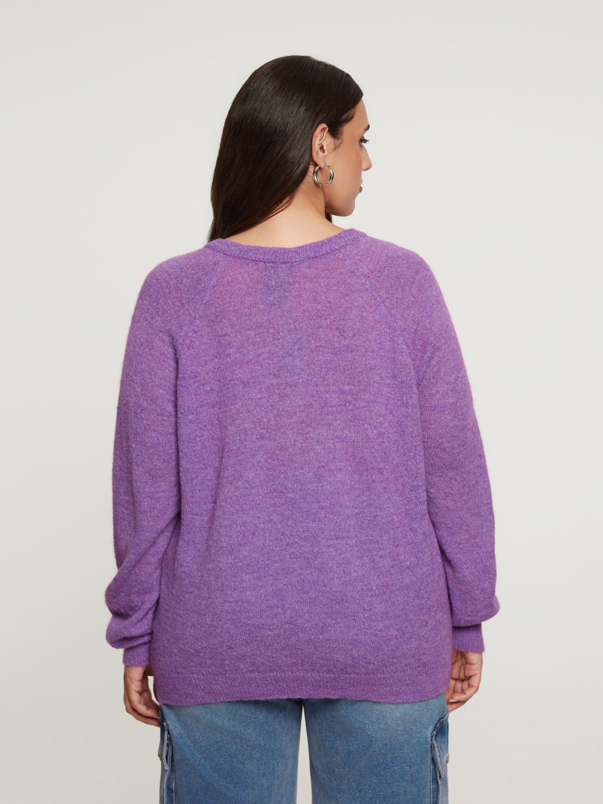 Πλεκτή μπλούζα V basic φωτογραφία