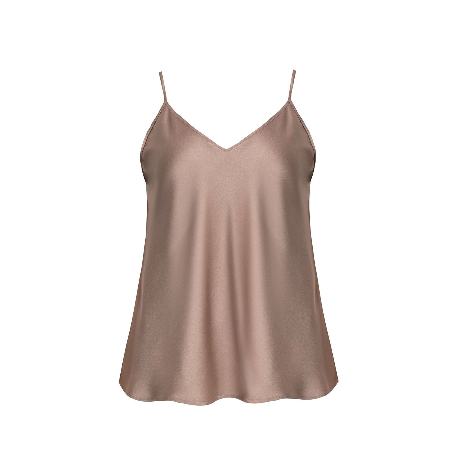 Satin tank top with adjustable straps