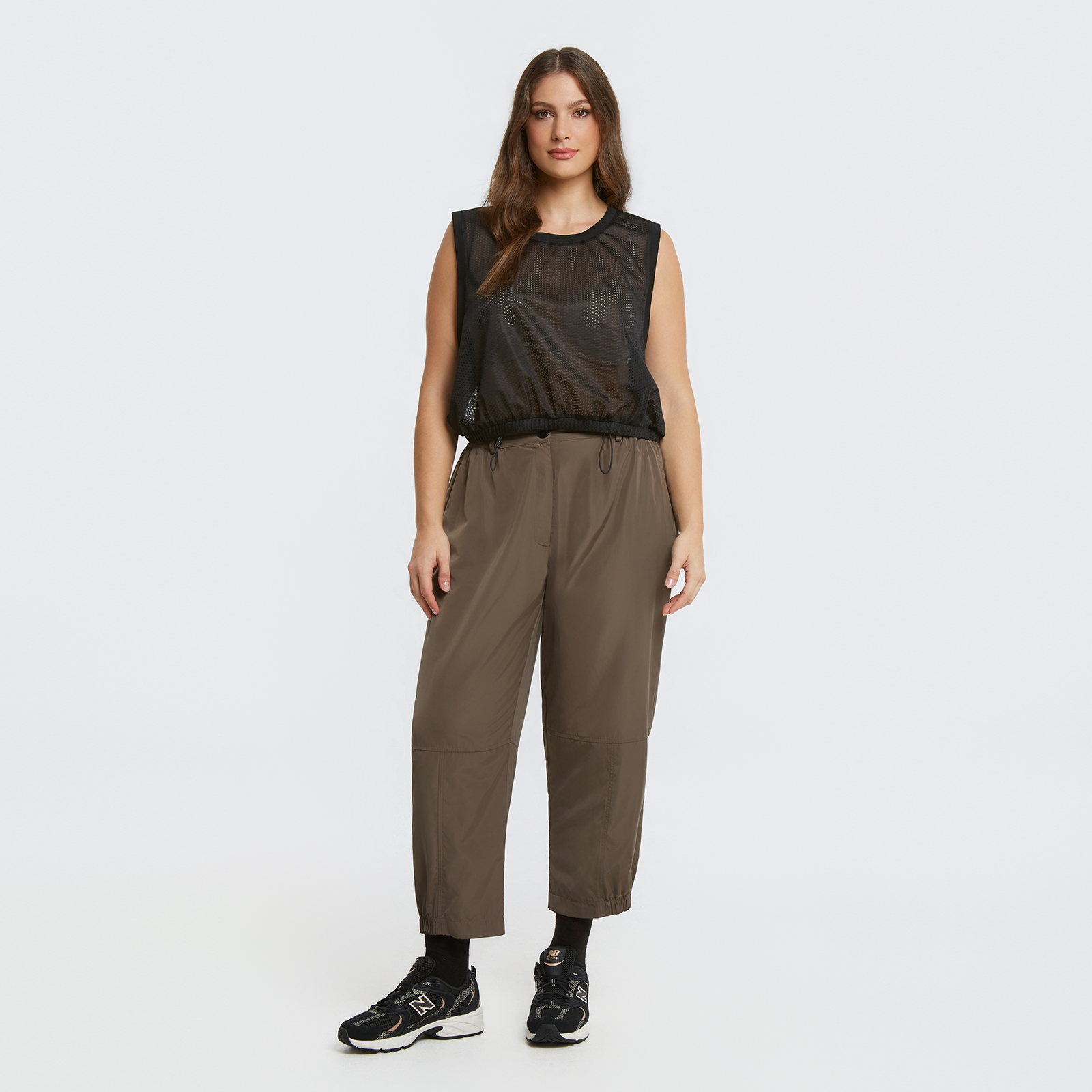 MAT FASHION Αμάνικο mesh top με ρυθμιζόμενο τελείωμα