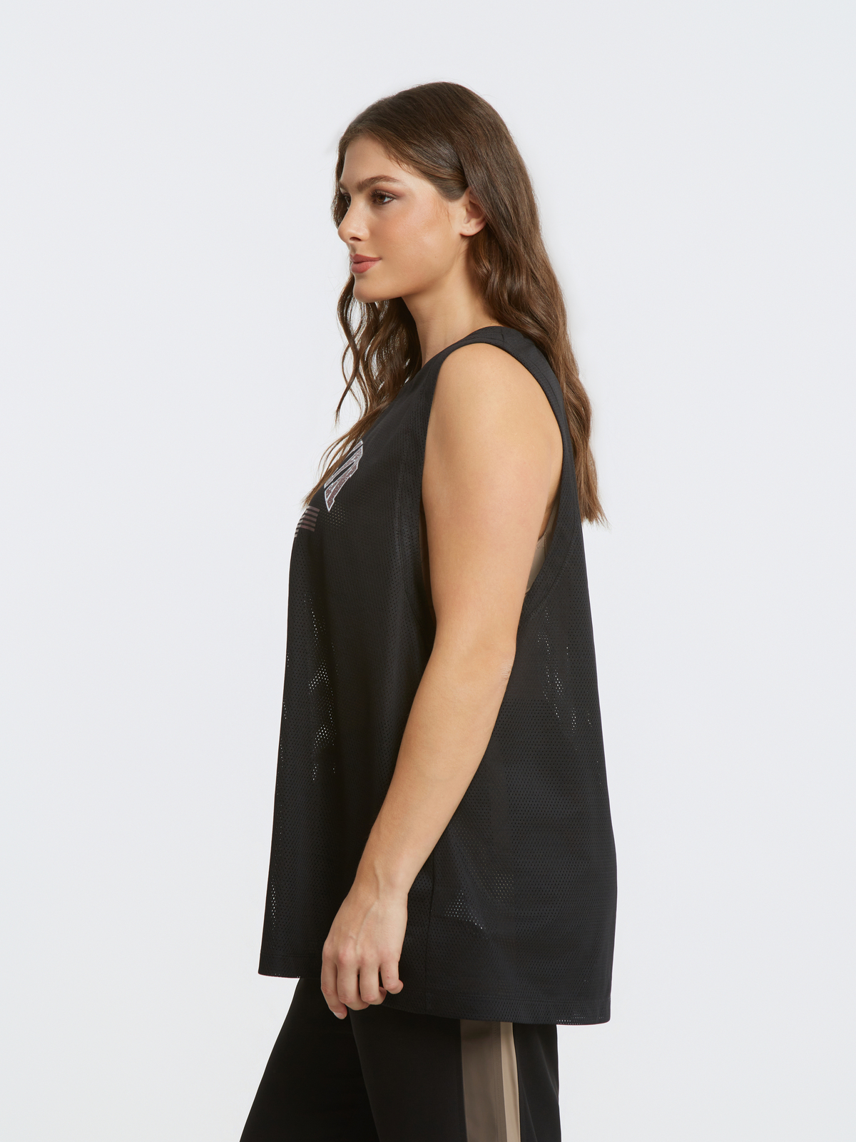 Αμάνικο mesh top με στάμπα “Brooklyn NYC” φωτογραφία