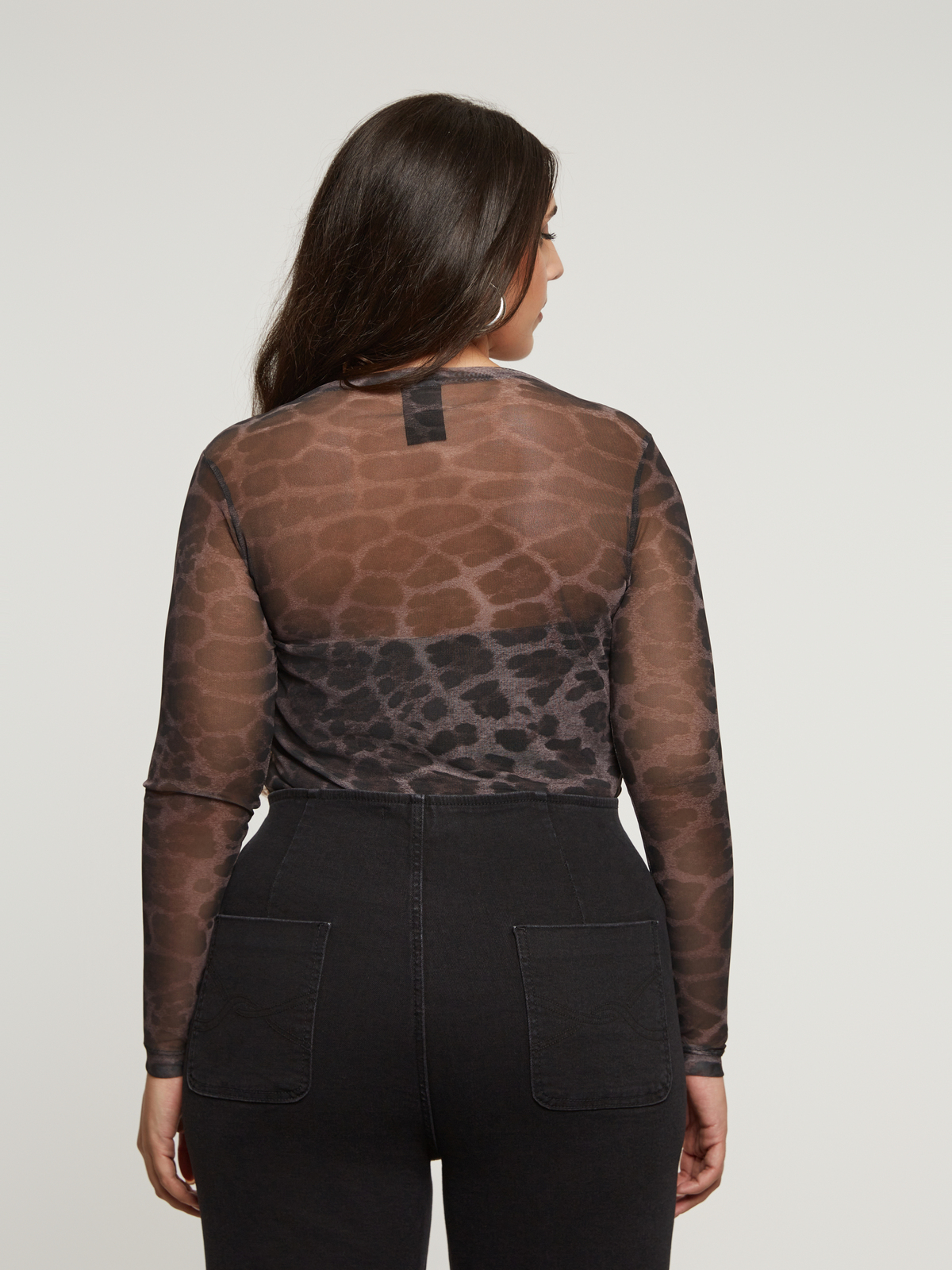 Μπλούζα τούλινη λεοπάρ φωτογραφία