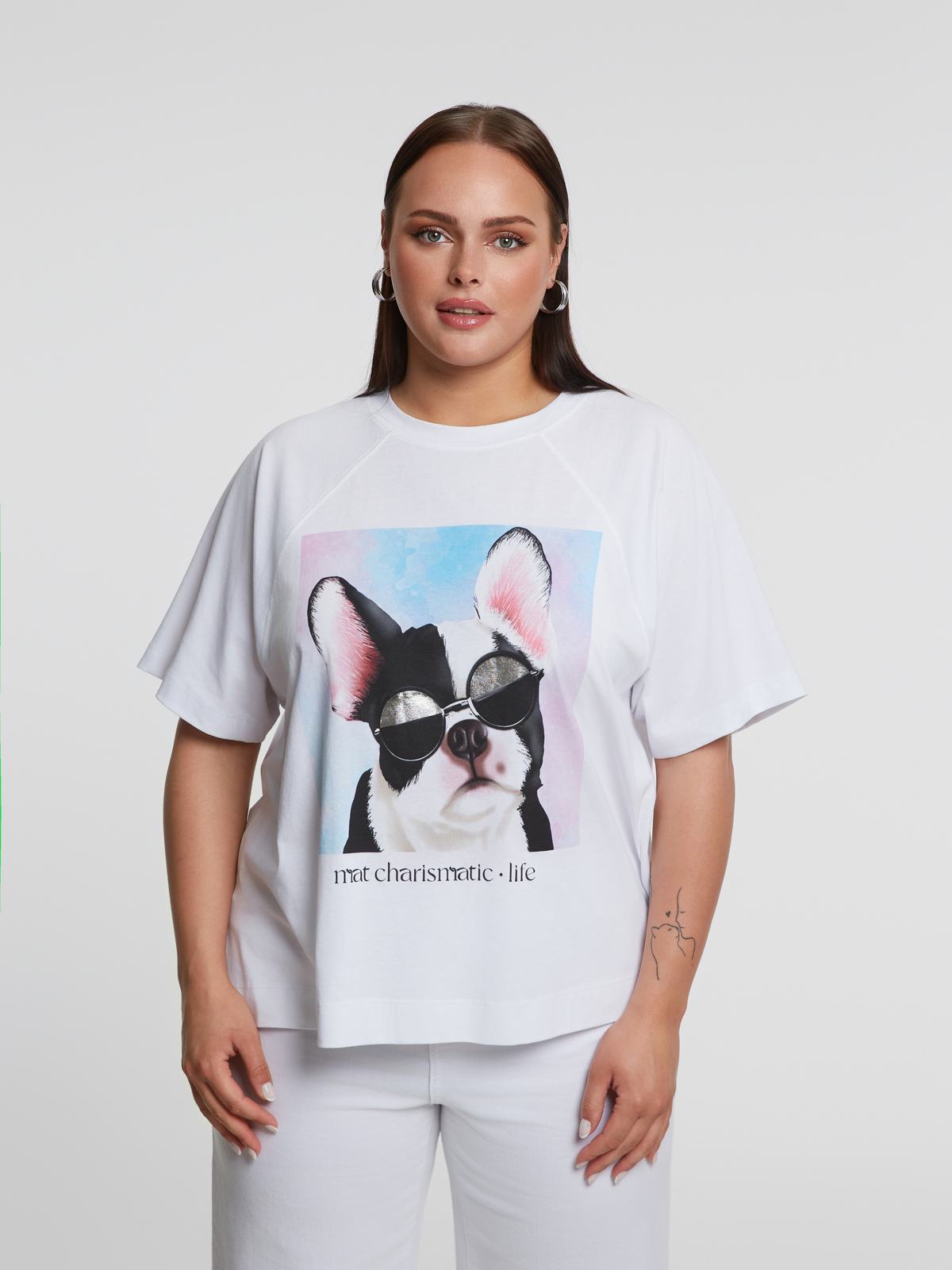 Βαμβακερή μπλούζα t-shirt με στάμπα frenchie φωτογραφία